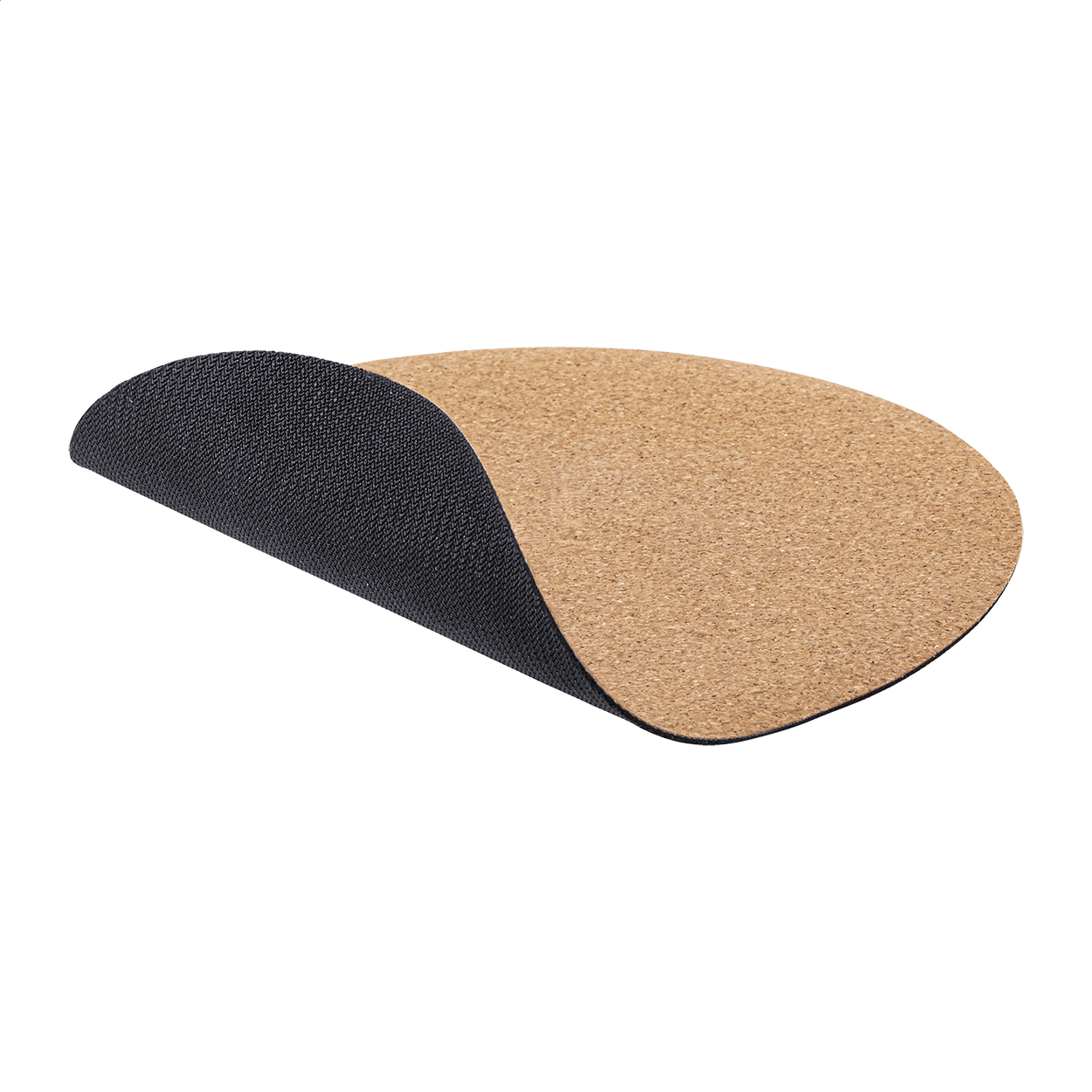 Corpad Rond rundes Mauspad aus Naturkork mit Silikonunterseite, Logo bedrucken mit Logo