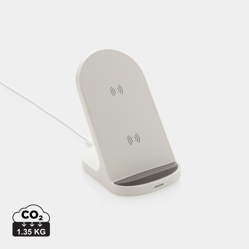 Support de recharge sans fil double bobine en plastique recyclé - Puéchabon