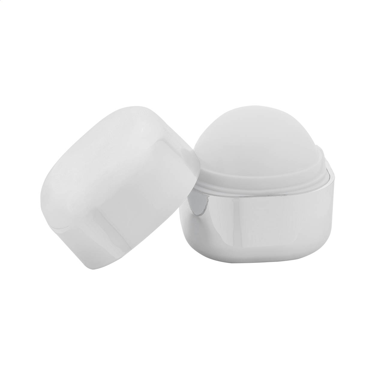 Cuboris Shine Lippenbalsam mit Vanille und LSF 15 mit Logo, Würfelform bedrucken mit Logo