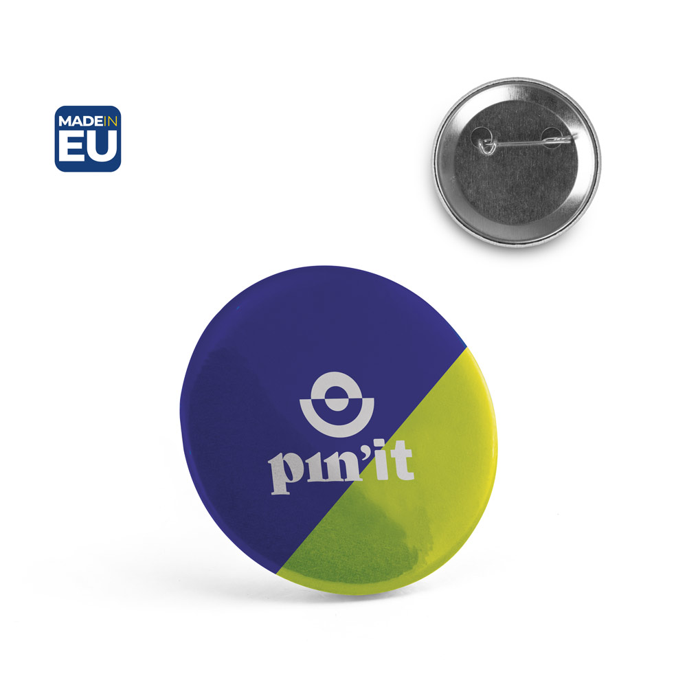 Badge Button P'IN 6 à épingle personnalisé, ø50 mm