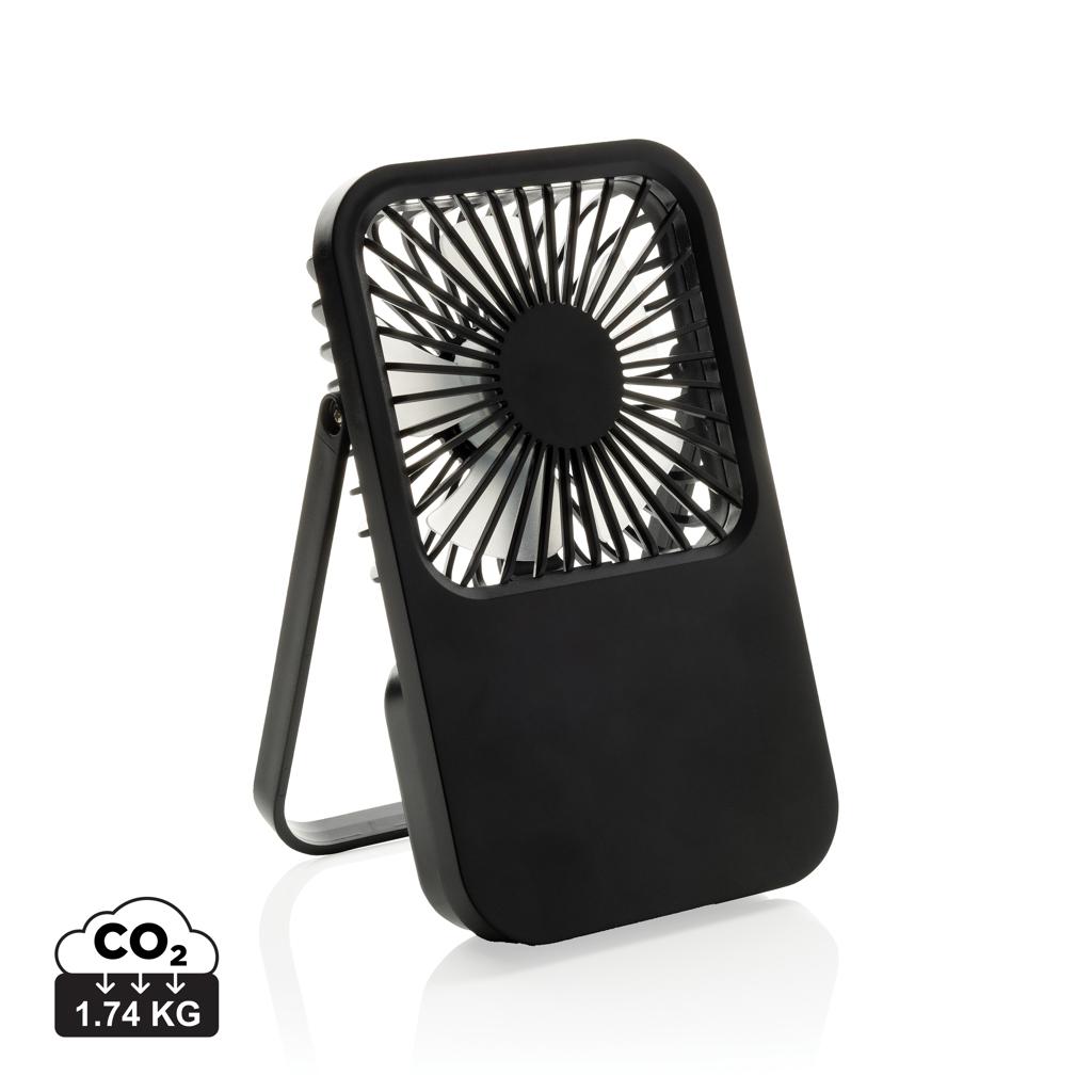 EcoBrise Wiederaufladbarer Tischventilator - Lichtenstein/Sa. bedrucken mit Logo