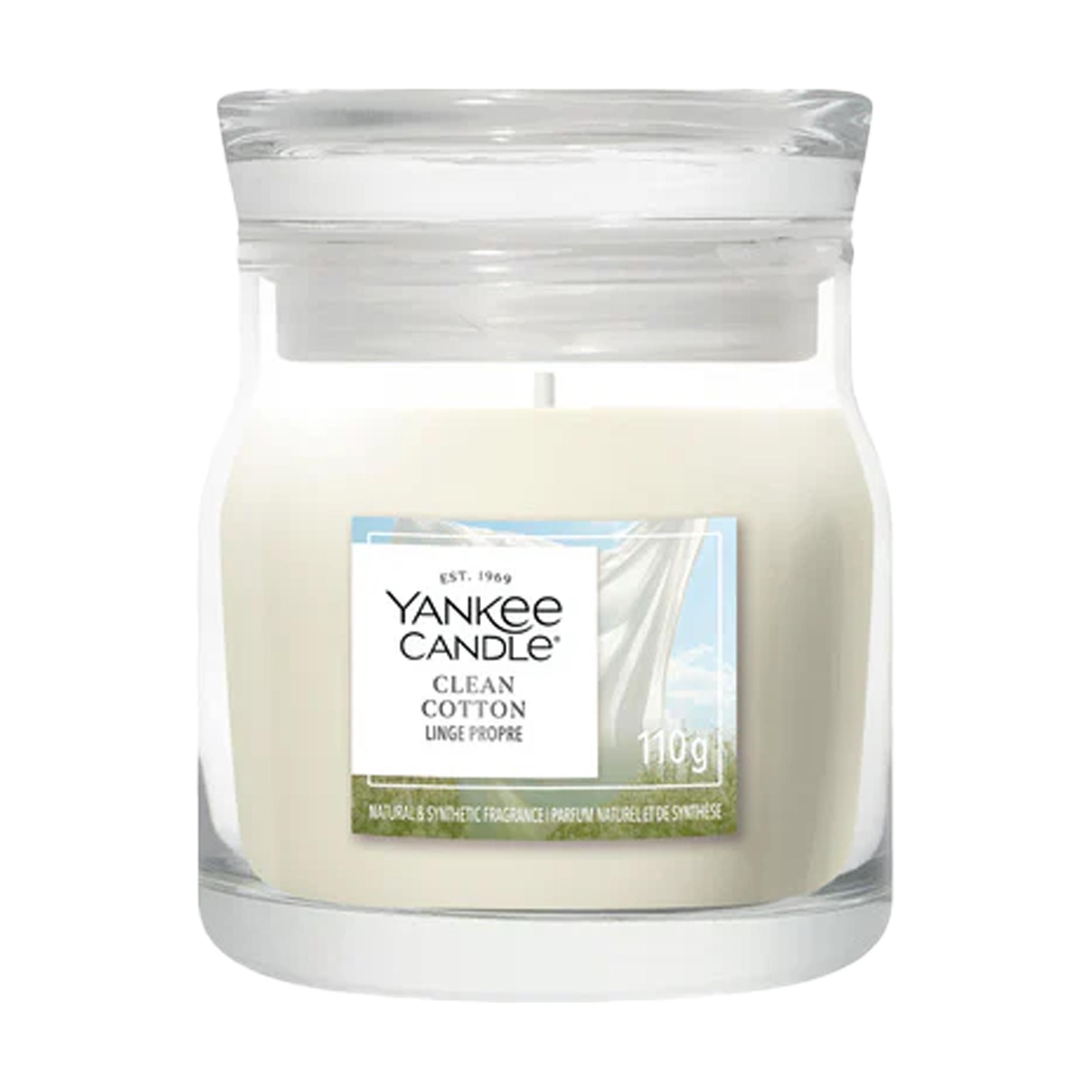 Yankee Candle Clean Cotton Duftkerze im kleinen Glas mit Glasdeckel bedrucken mit Logo