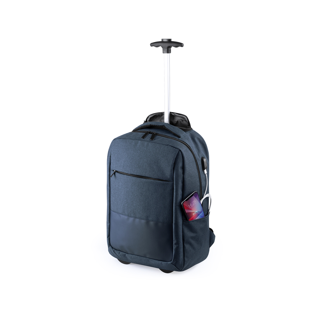 Trolley-Rucksack mit USB-Anschluss - Treuenbrietzen bedrucken mit Logo