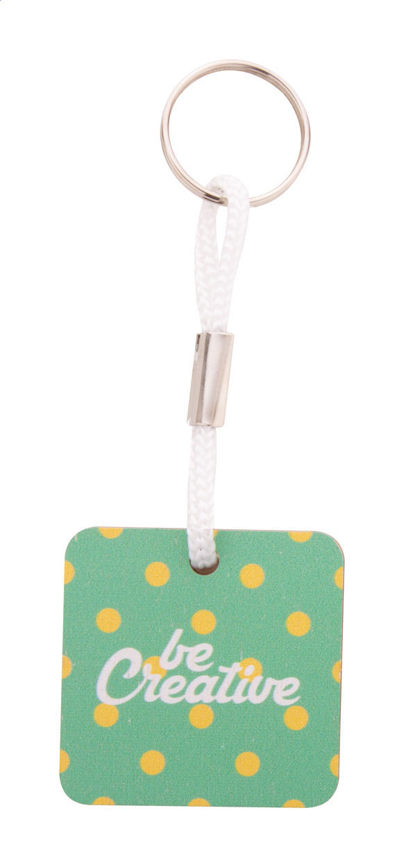 Porte-clés Carré en Bois Personnalisé - Tarbes