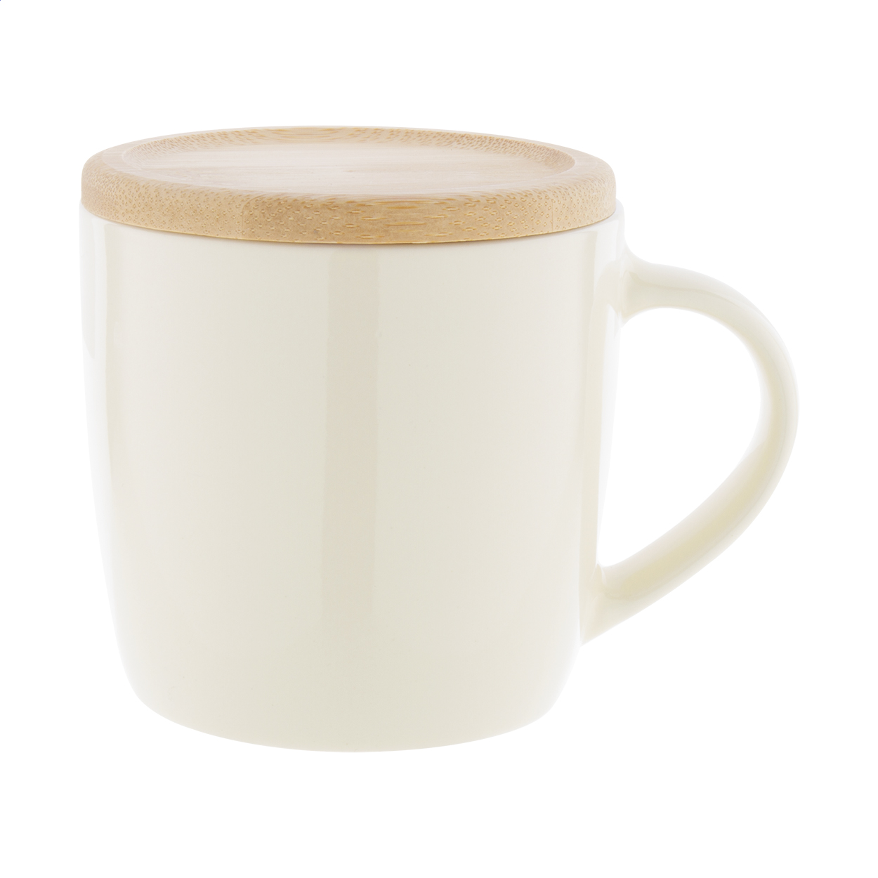 Hemera Plus farbige Keramiktasse mit Bambus-Untersetzer, 370 ml, mit Logo bedrucken mit Logo