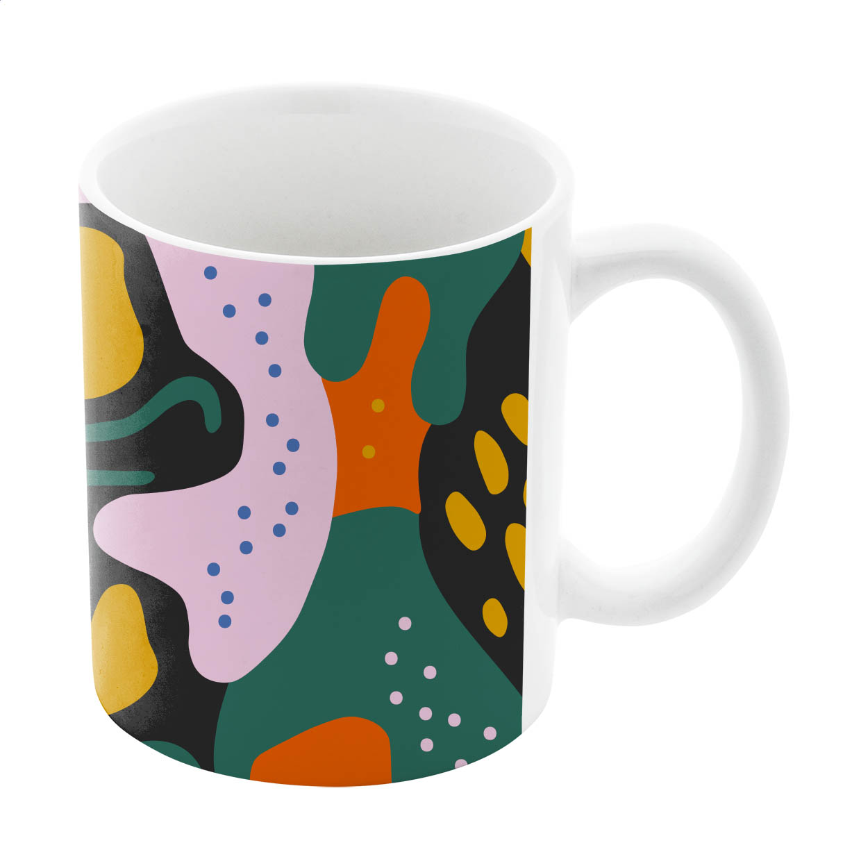 MultiColour weißer Keramikbecher 300 ml für Sublimationsdruck mit Logo