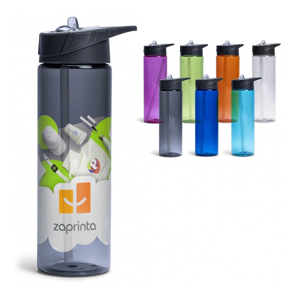 Tritan Trinkflasche mit Strohhalm 700ml bedrucken mit Logo