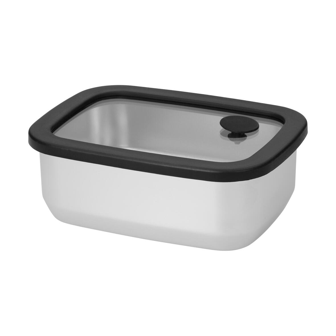 Edelstahl-Lunchbox mit Glasdeckel Stapelbox - Illertissen bedrucken mit Logo
