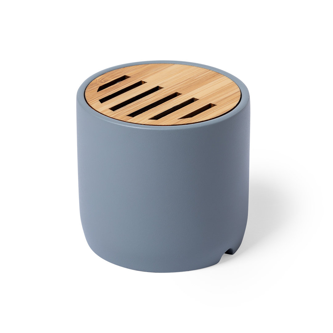 Haut-parleur Bluetooth en Bambou Naturel et Ciment de Calcaire - Cierges-sous-Montfaucon