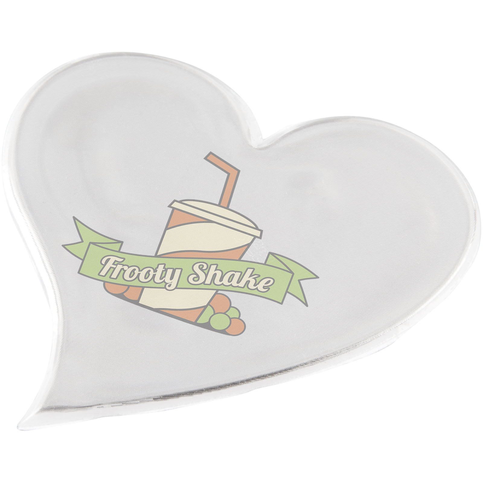 RFX™ S-12 reflektierender Herz-Aufkleber L aus PVC mit Logo bedrucken mit Logo