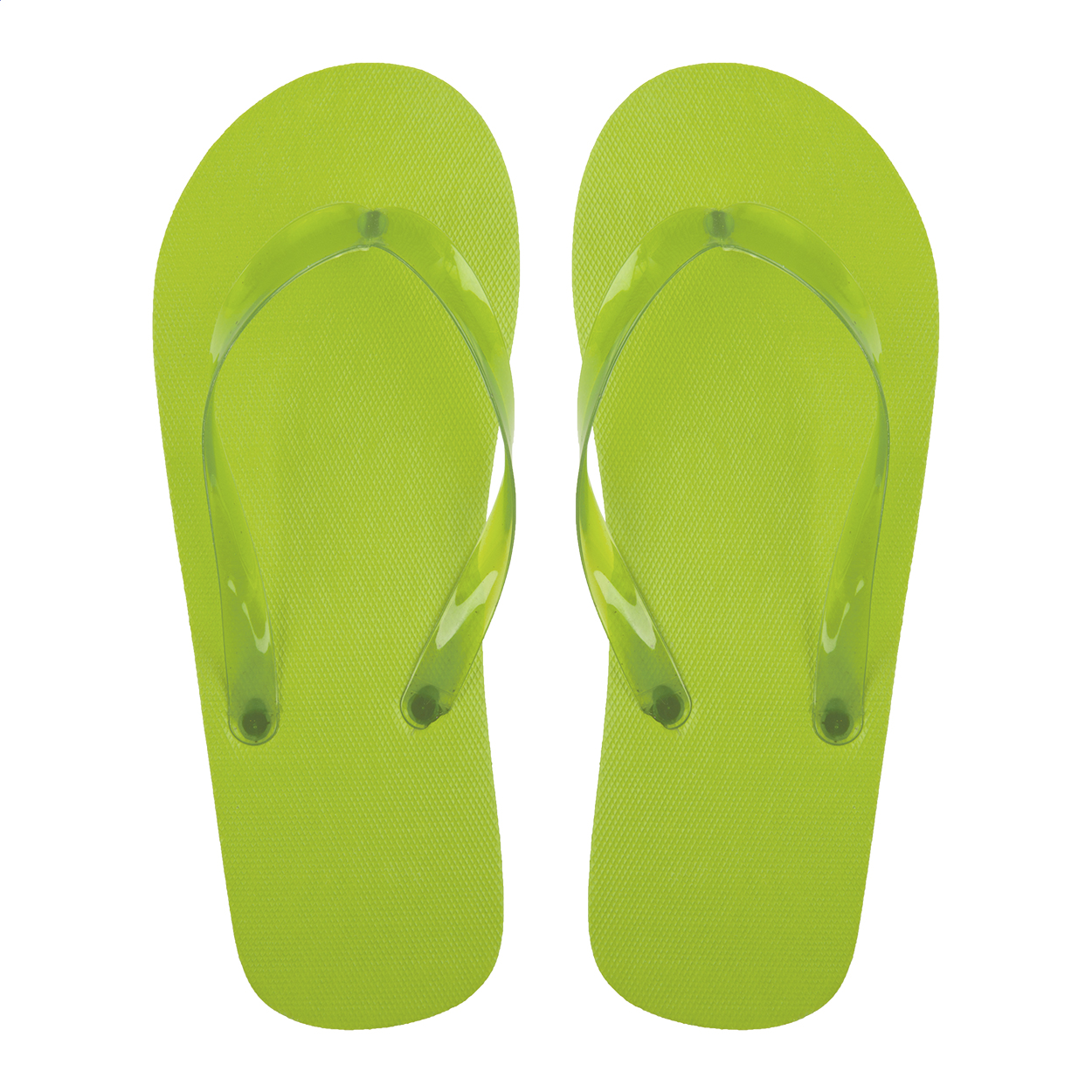 Tongs de plage Boracay personnalisées en PE, brides PVC transparentes