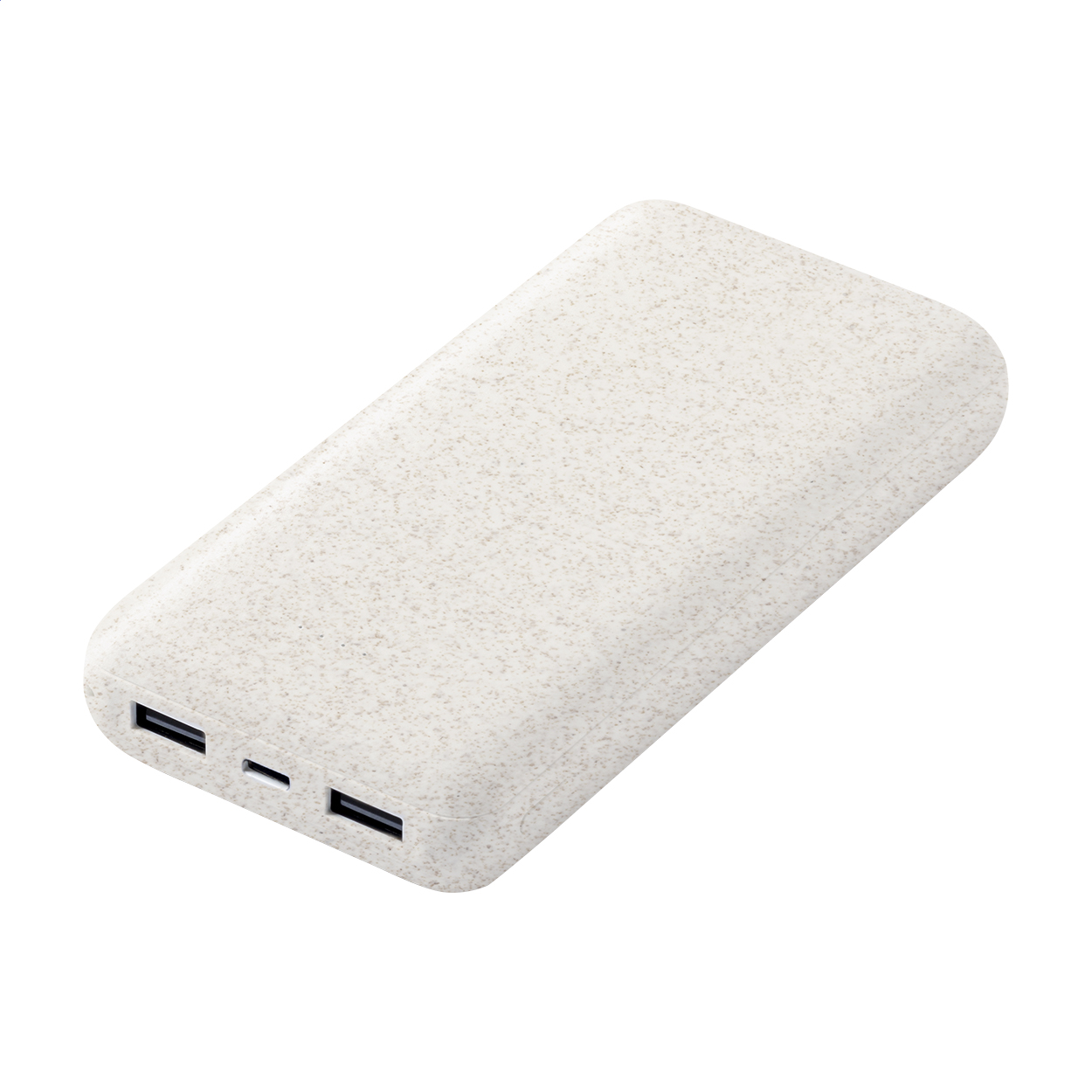 Durum XL Powerbank aus ökologischem Weizenstroh mit 20000 mAh und Ihrem Logo bedrucken mit Logo