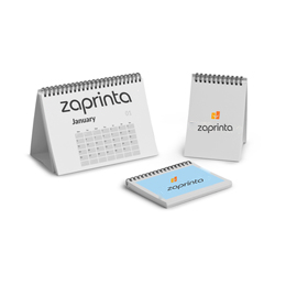 Calendriers de bureau avec reliure Wire-O et support dépliable - DIN A5 long (29,7 x 10,5 cm)