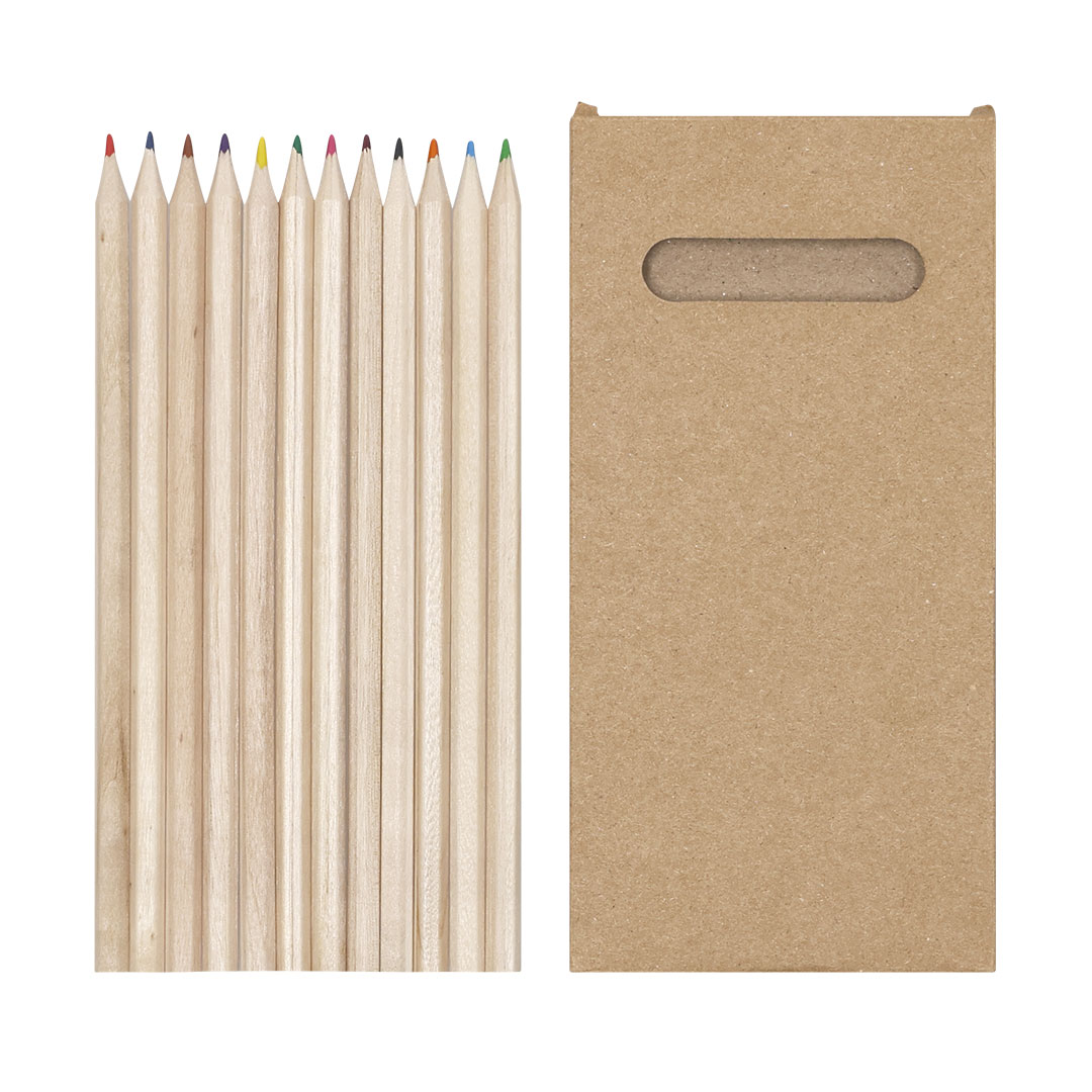 Ensemble de Crayons Écologiques - Saint-Bauzély imprimé avec logo