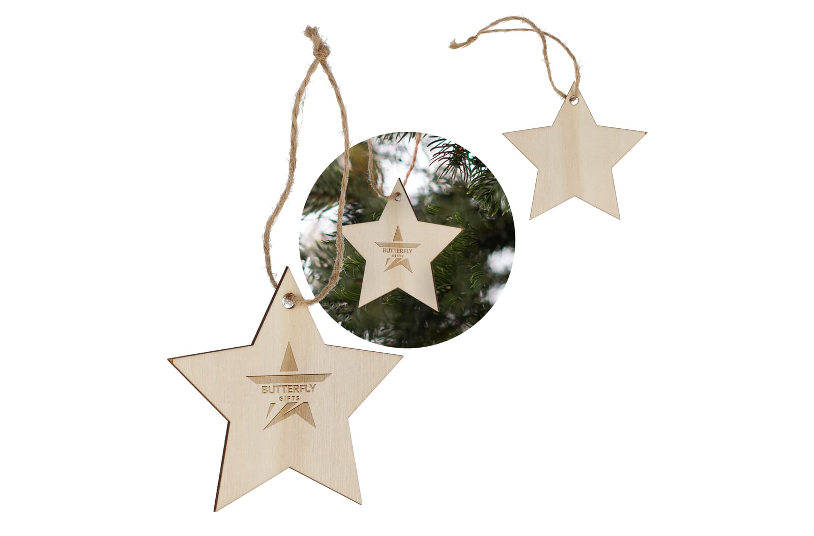 Étoile de Noël en Bois - Amayé-sur-Seulles bedrukken met logo