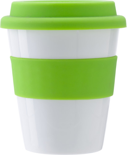 Tasse PP avec bande de silicone et couvercle 356ml - Morillon