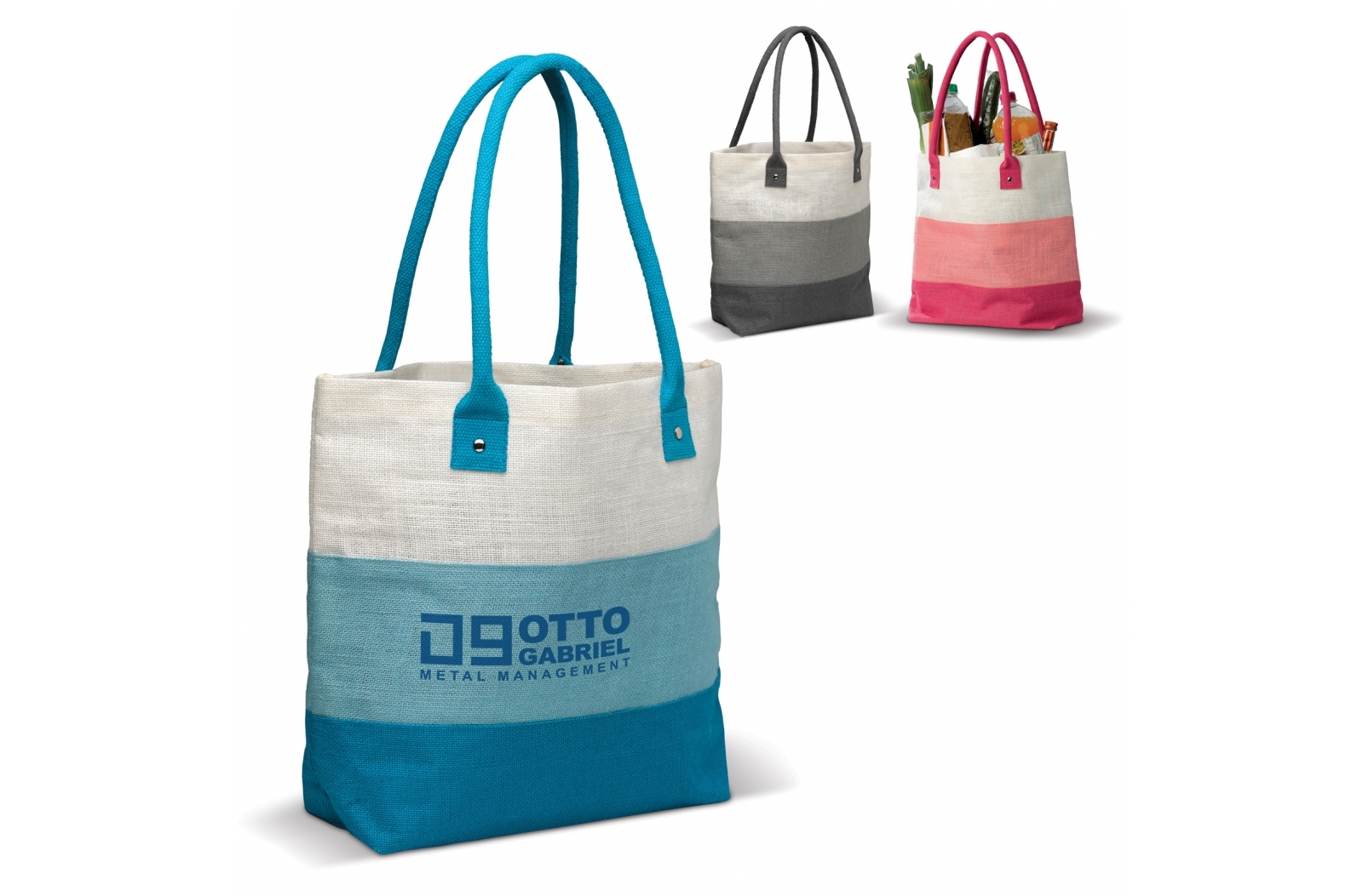 Sac de plage personnalisé en toile de jute - Millie