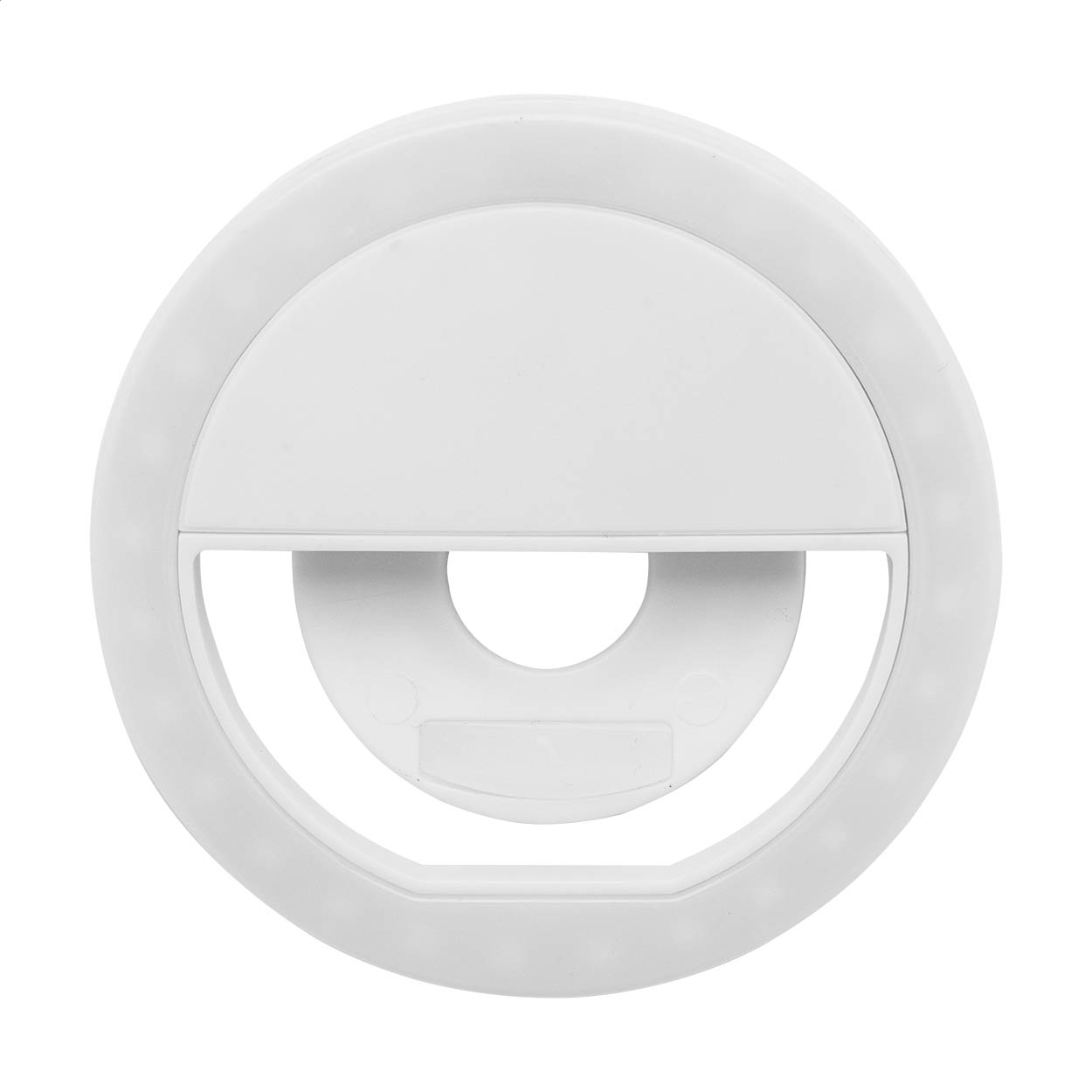 Anneau lumineux selfie Radiance personnalisé en ABS recyclé, 28 LED