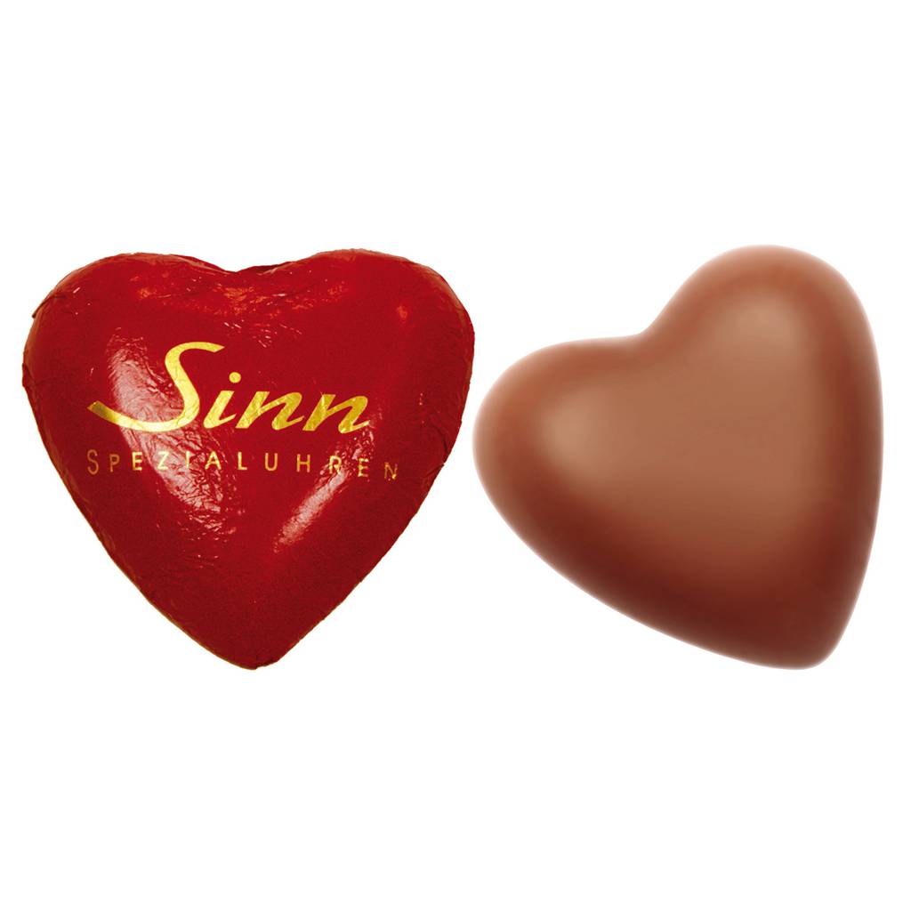Cœur en chocolat imprimé avec logo
