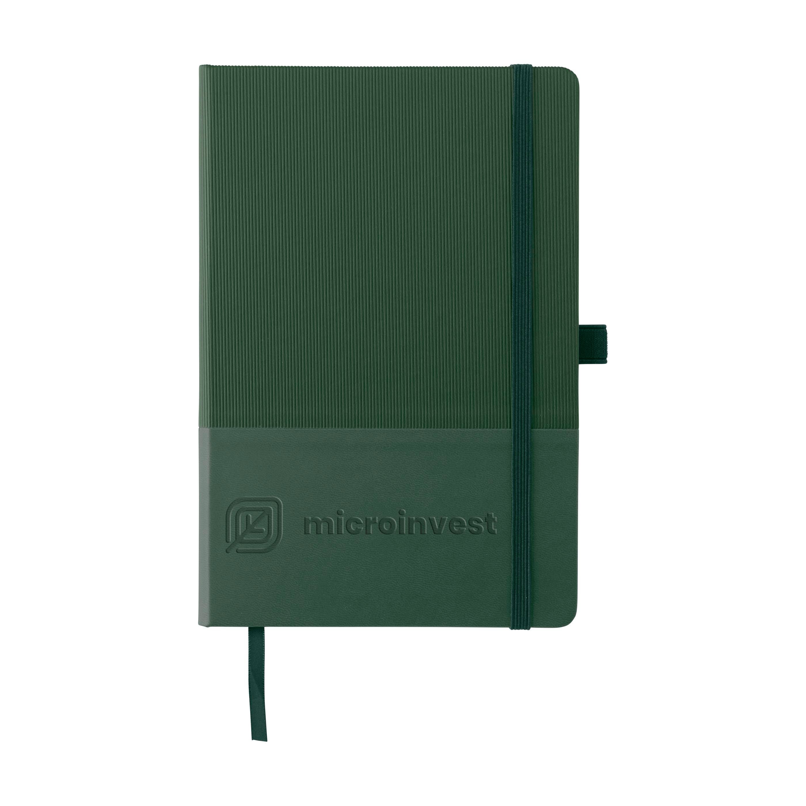 Carnet A5 Groovy personnalisé, couverture rigide PU texturée, FSC Mix