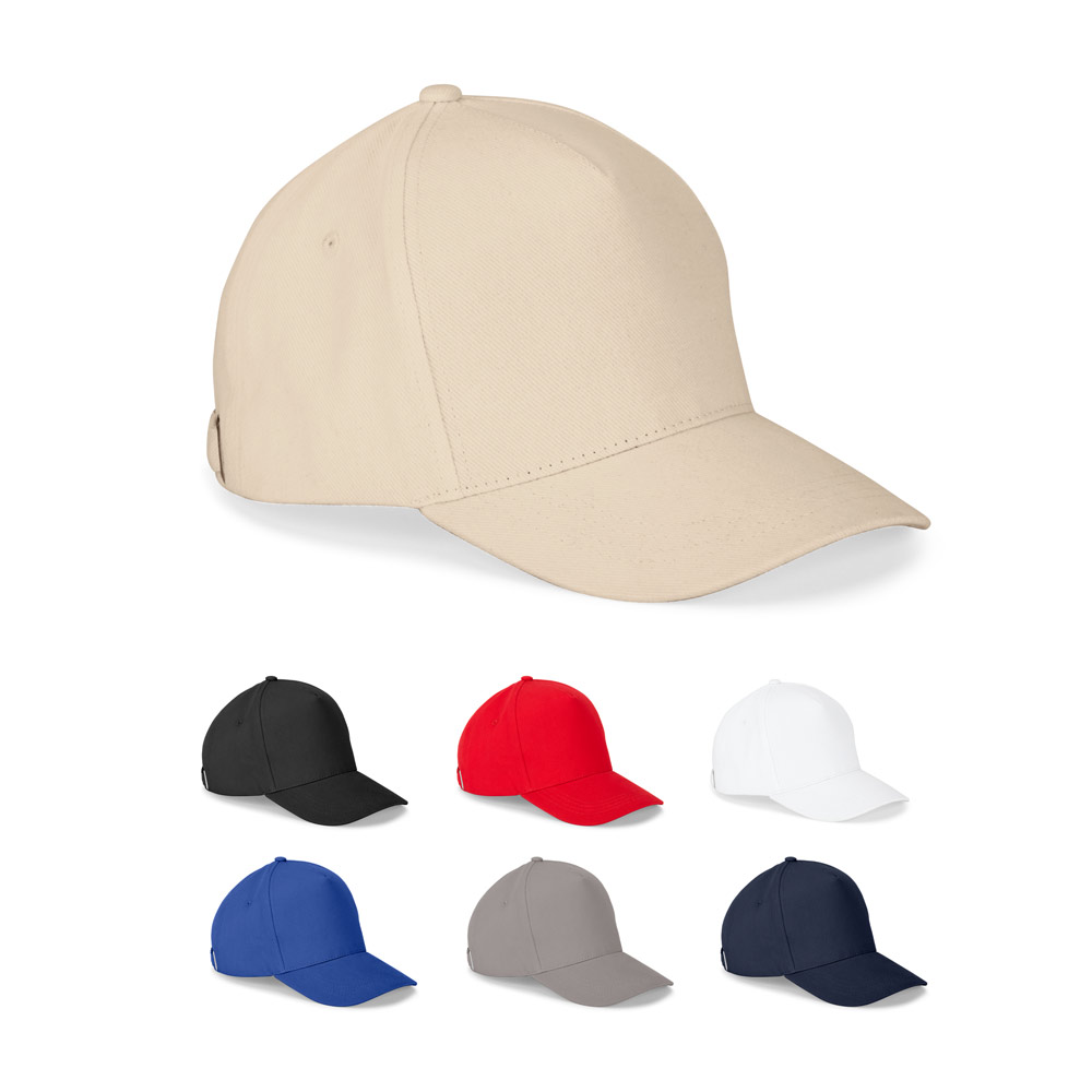 ASHTON. Casquette 100% coton brossé (260 gsm) avec 5 panneaux