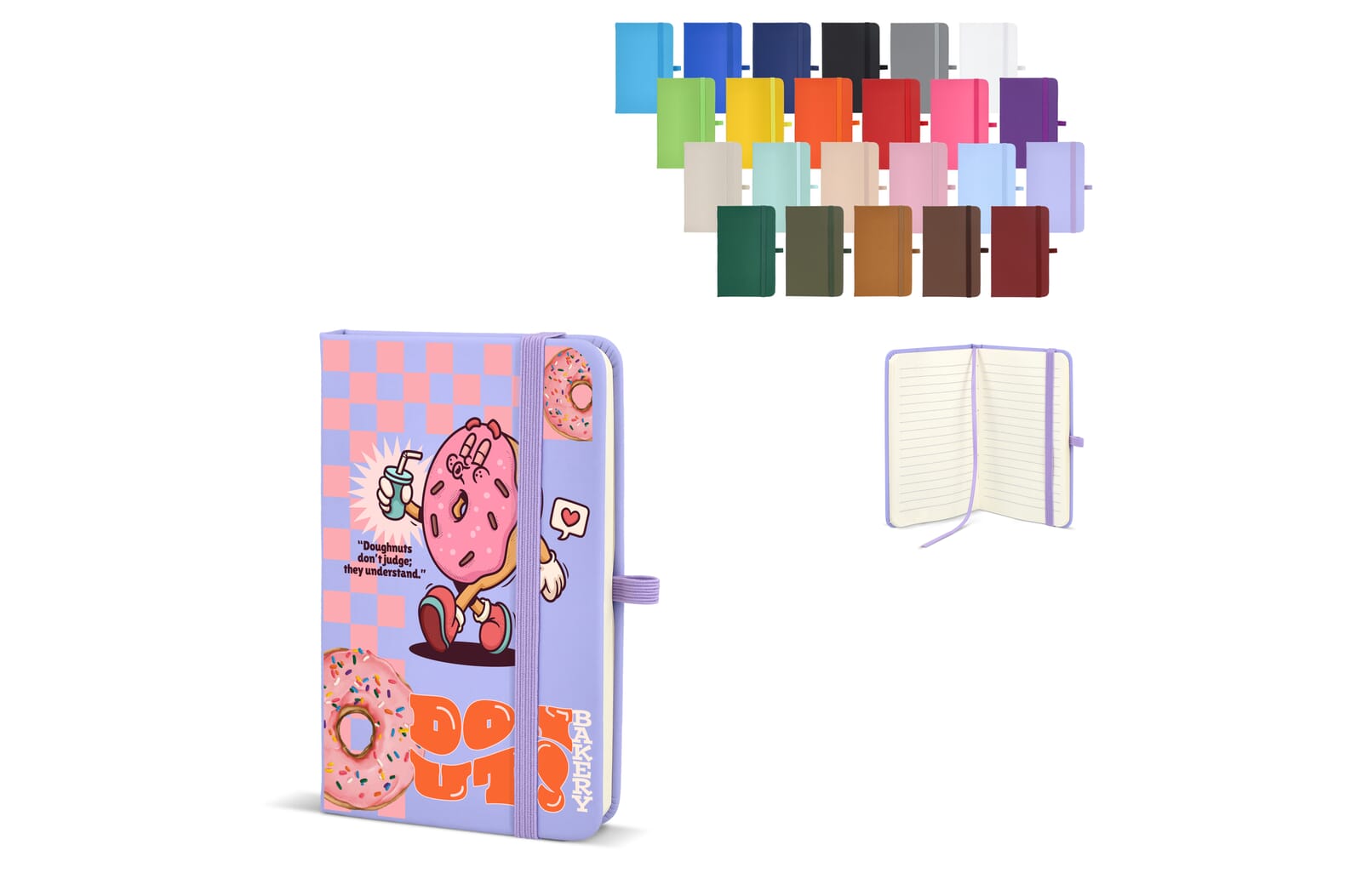 Elegantes PU-Notizbuch Sora A6 - Marktleuthen bedrucken mit Logo