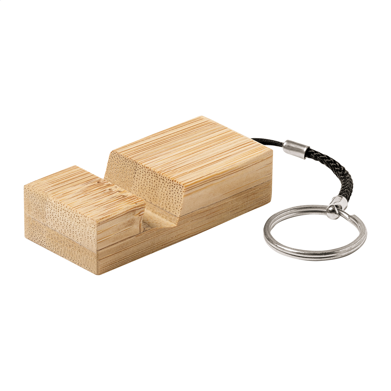 Porte-clés support téléphone Dulloo personnalisé en bambou