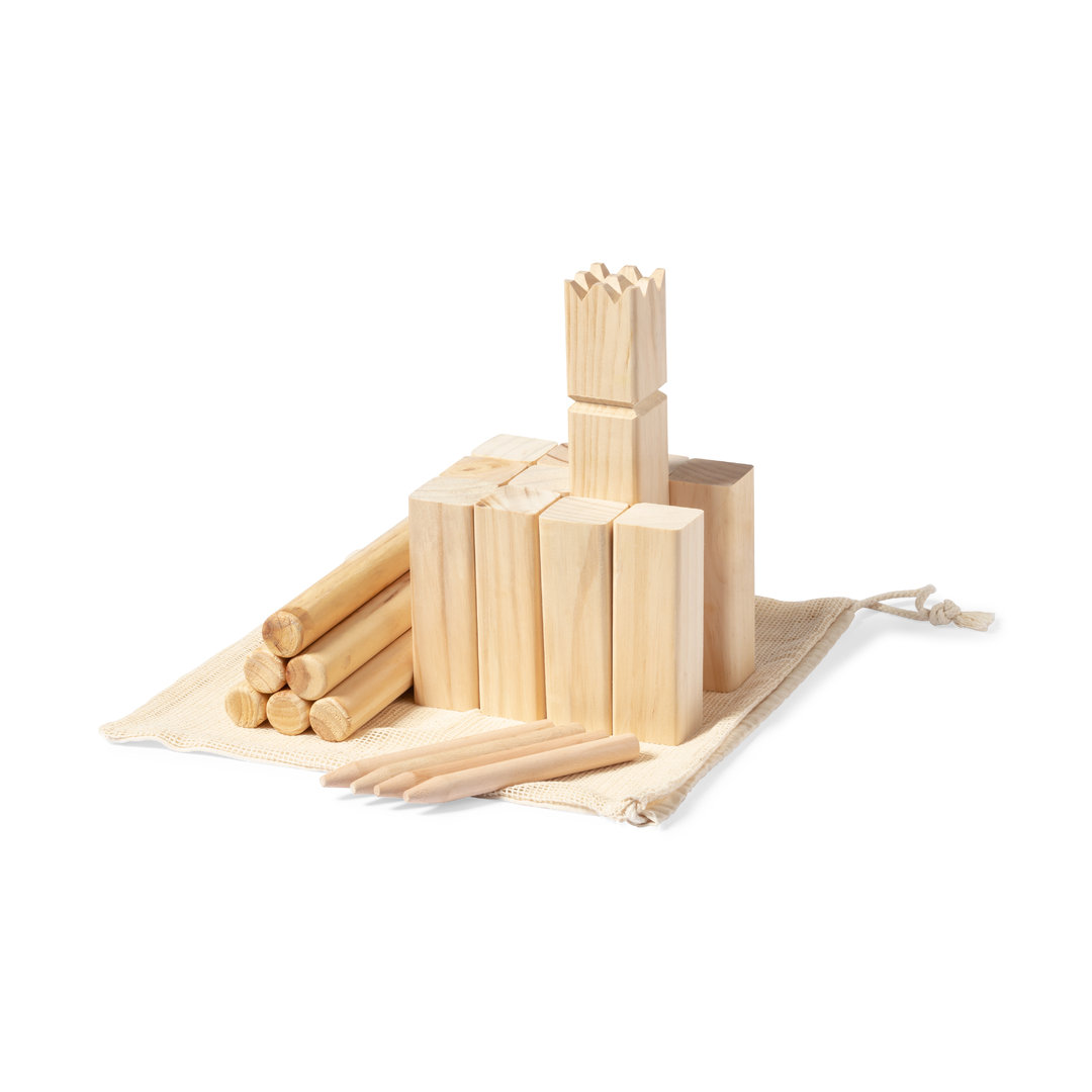 Jeu de Kubb en Pin Ancien