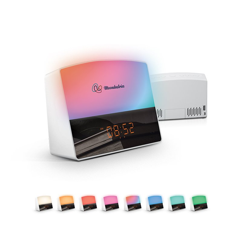 Lichtwecker mit Sonnenaufgangs- und Sonnenuntergangssimulation - Stavenhagen bedrucken mit Logo