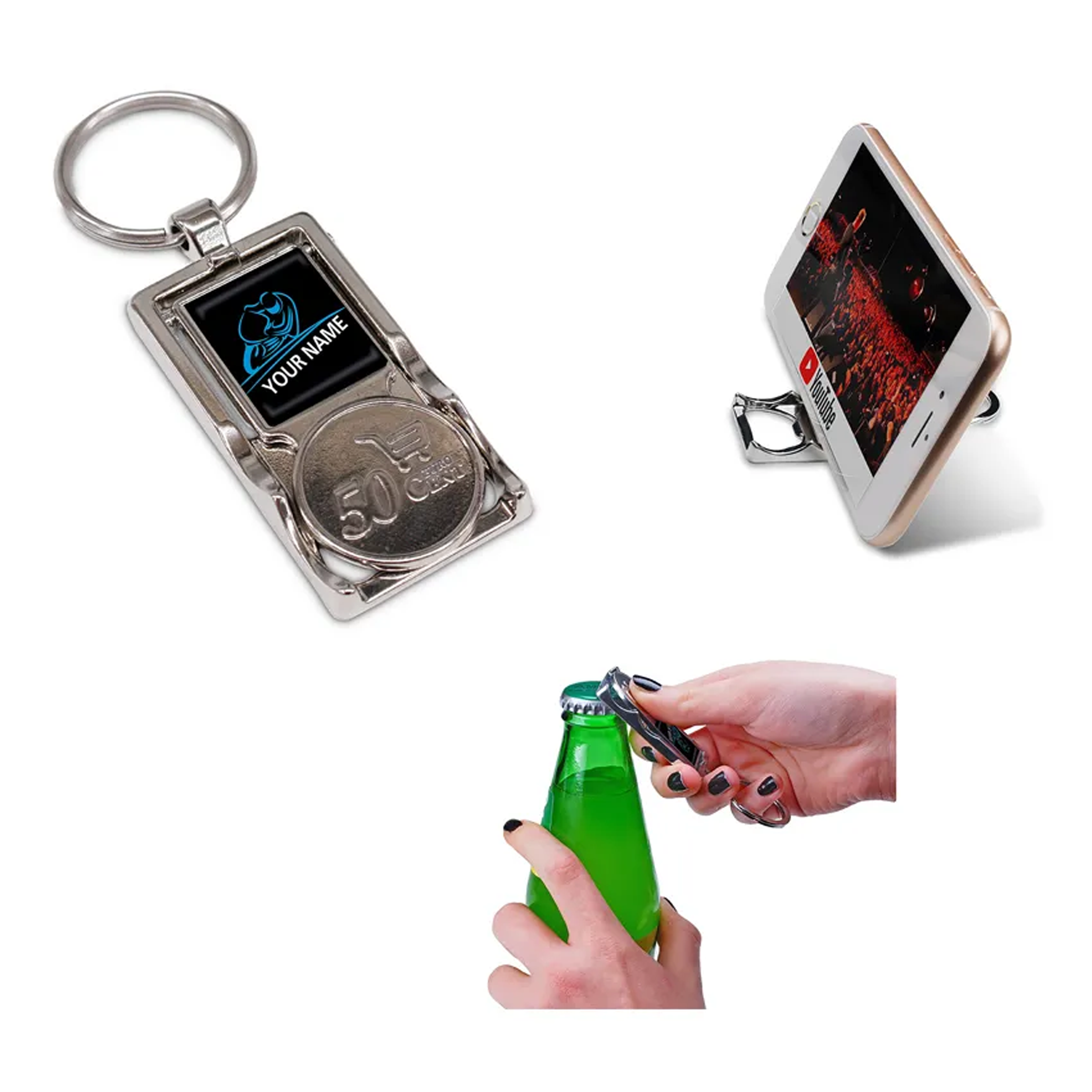 Porte-clés Multi-Utilitaire 4-en-1 - Moléans