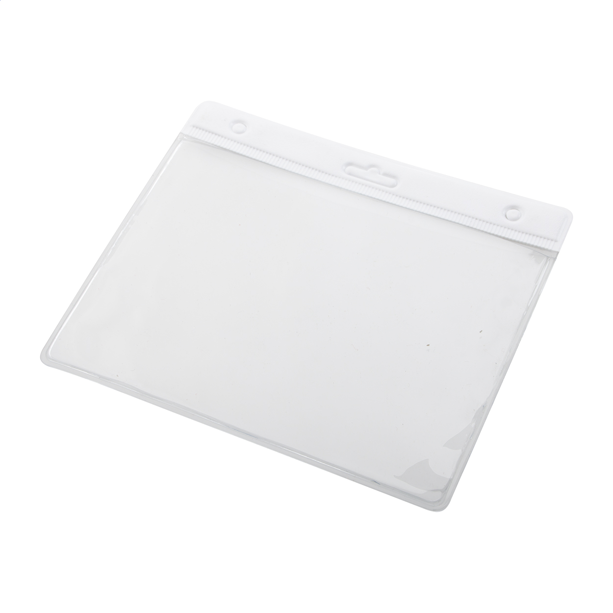 Bahhol transparente PVC-Ausweishülle mit farbigem Kopfteil und Logo