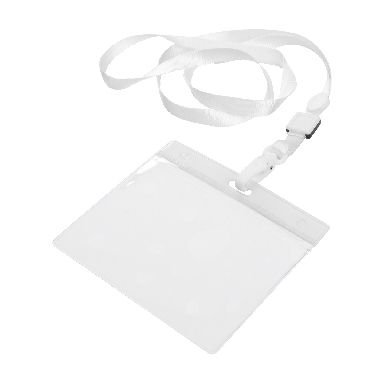 Ballek Lanyard aus Polyester mit Karabiner und PVC-Ausweishülle, Logo bedrucken mit Logo