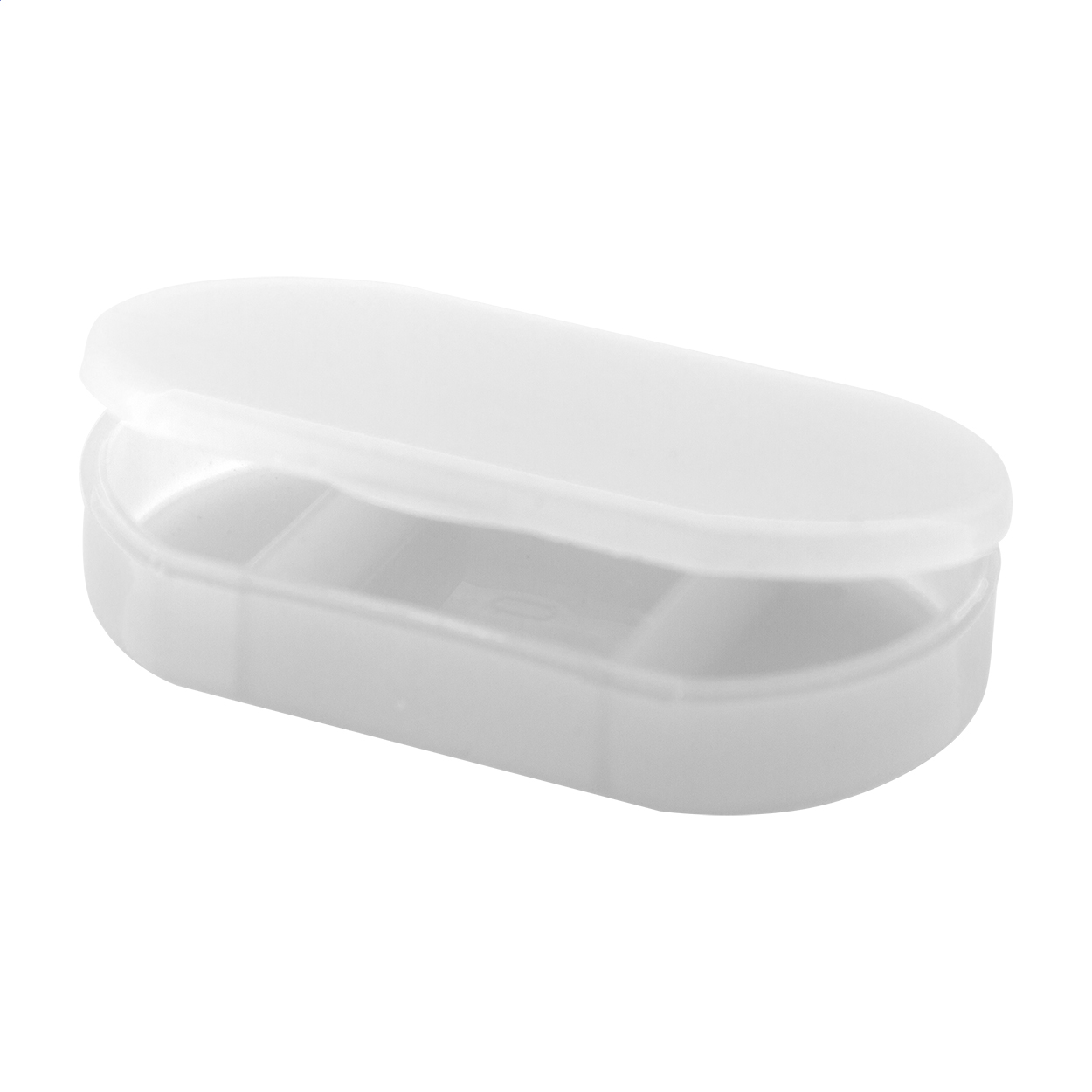 Pilulier Tripill personnalisé en plastique avec 3 compartiments imprimé avec logo