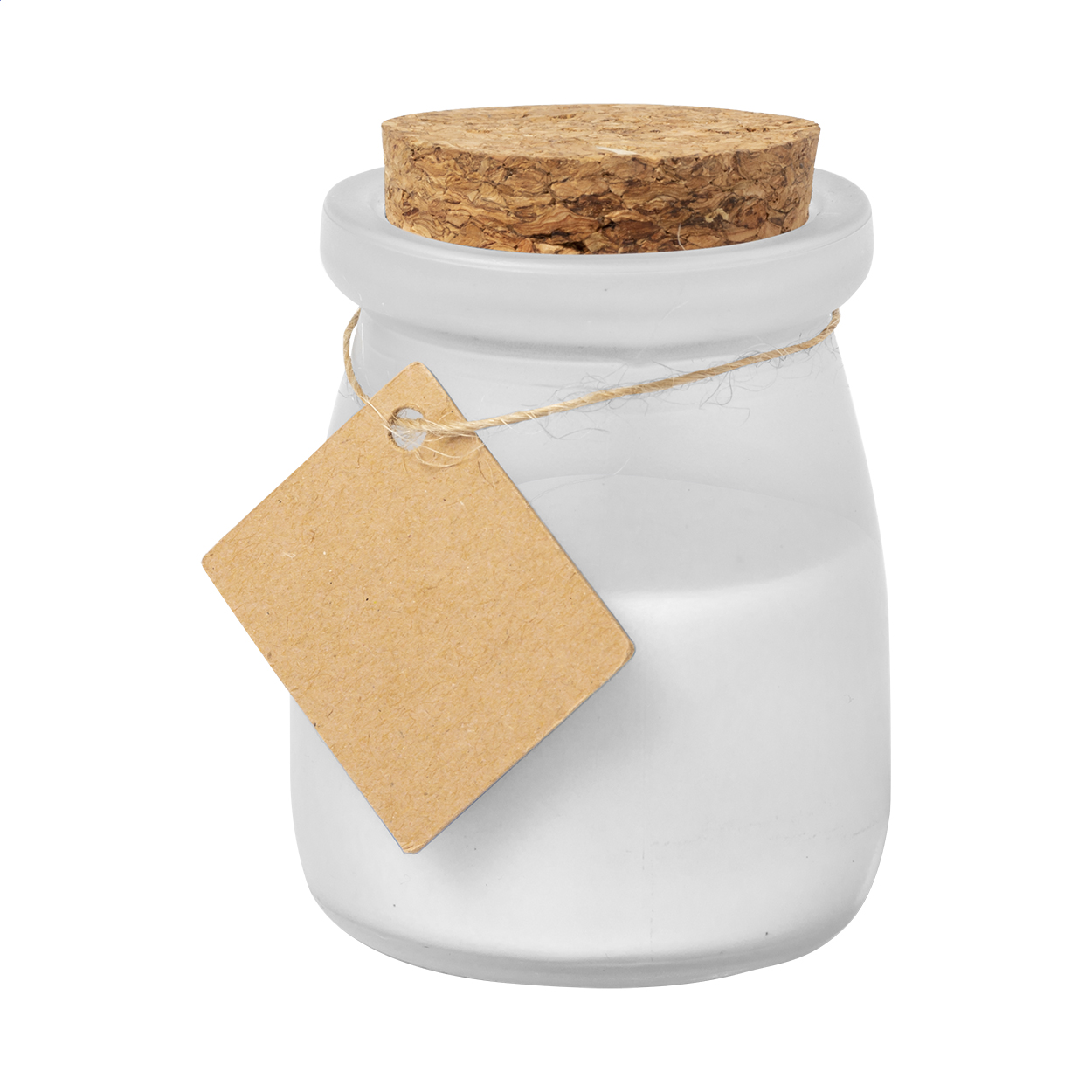 Bougie parfumée Corscent personnalisée en pot de verre, couvercle liège