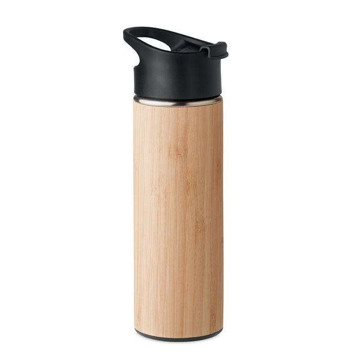 Gourde en inox & bambou personnalisée 450ml - Johanna