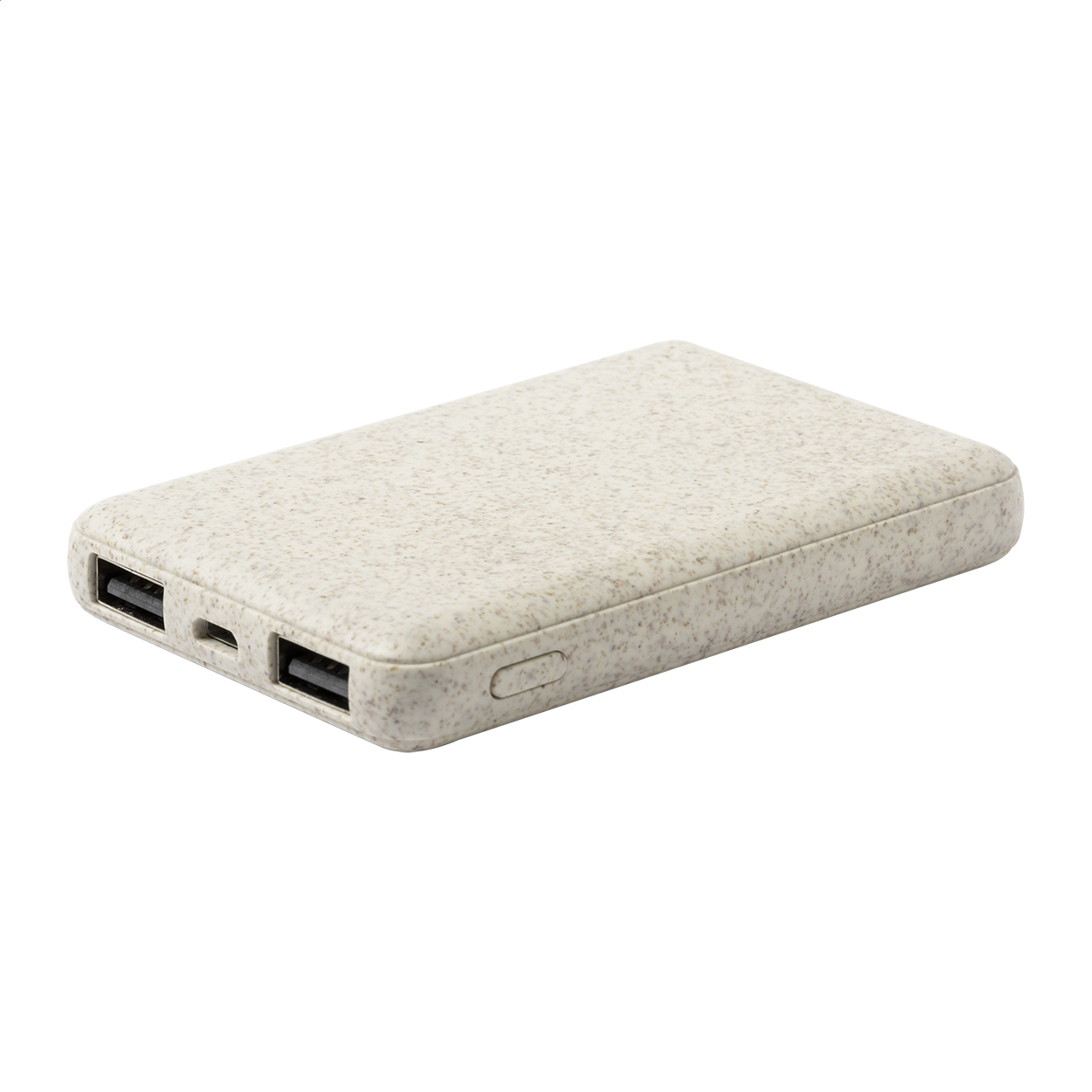 Batterie externe Durum personnalisée en paille de blé écologique, 5000 mAh imprimé avec logo