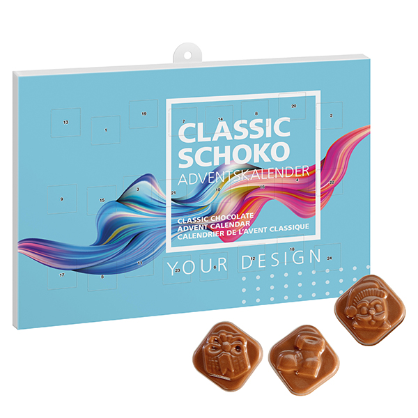 Calendrier de l'Avent en chocolat classique (paysage) - Nedde
