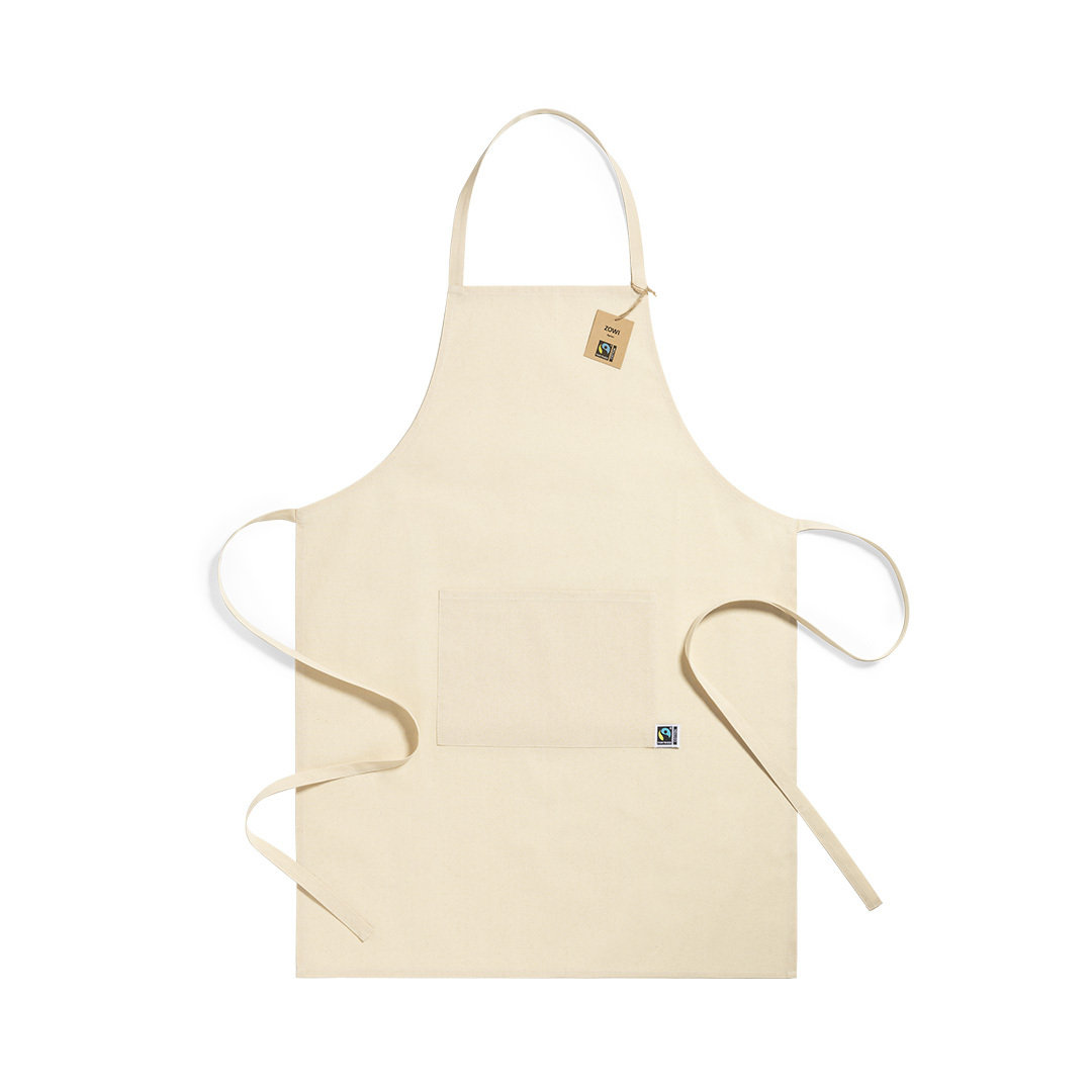 Fairtrade Kochschürze Natur - Löffingen bedrukken met logo