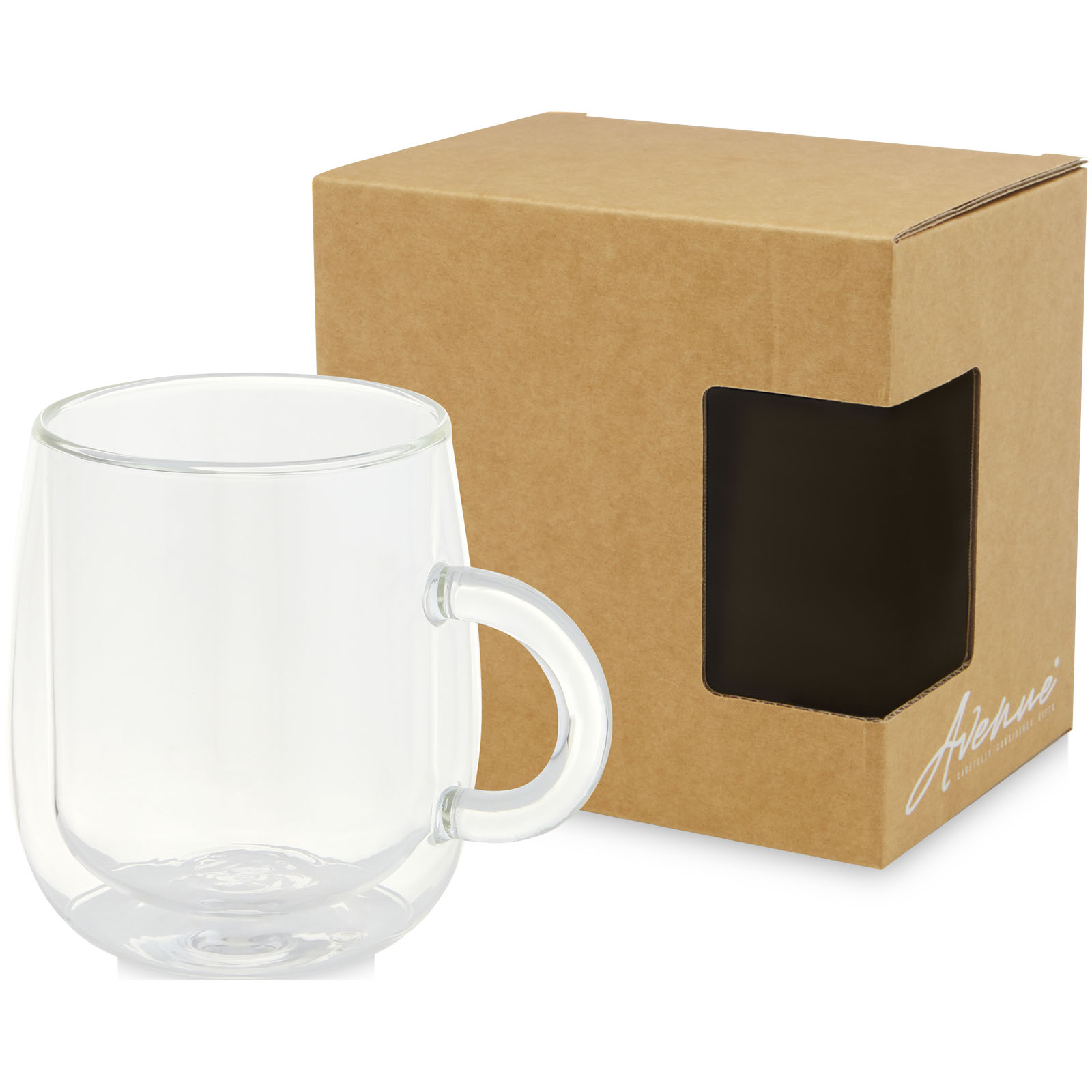 Doppelwandige Borosilikatglas Latte Tasse 330ml - Rheinau