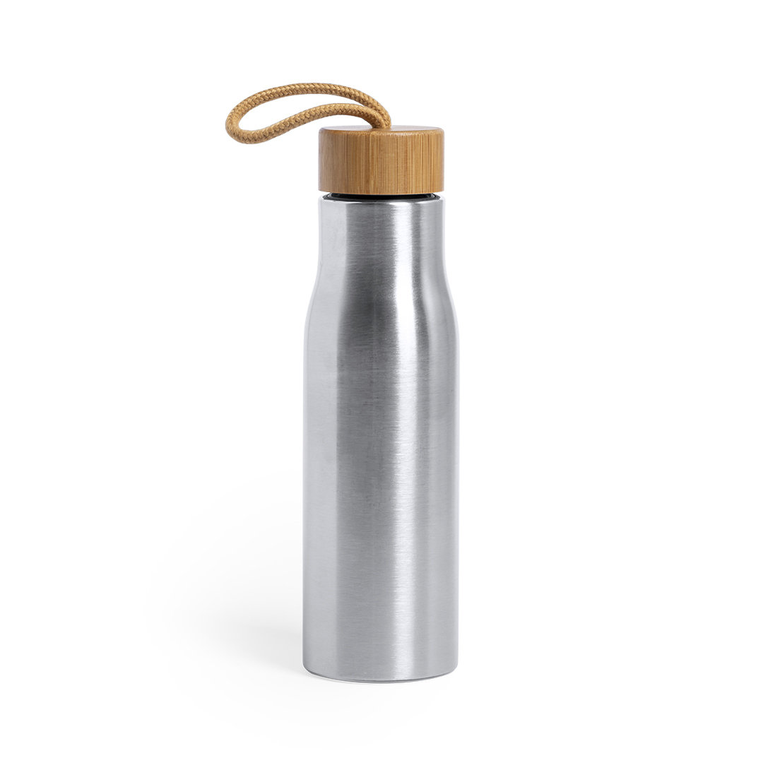 Gourde personnalisée en inox et bambou 600ml - Valérie