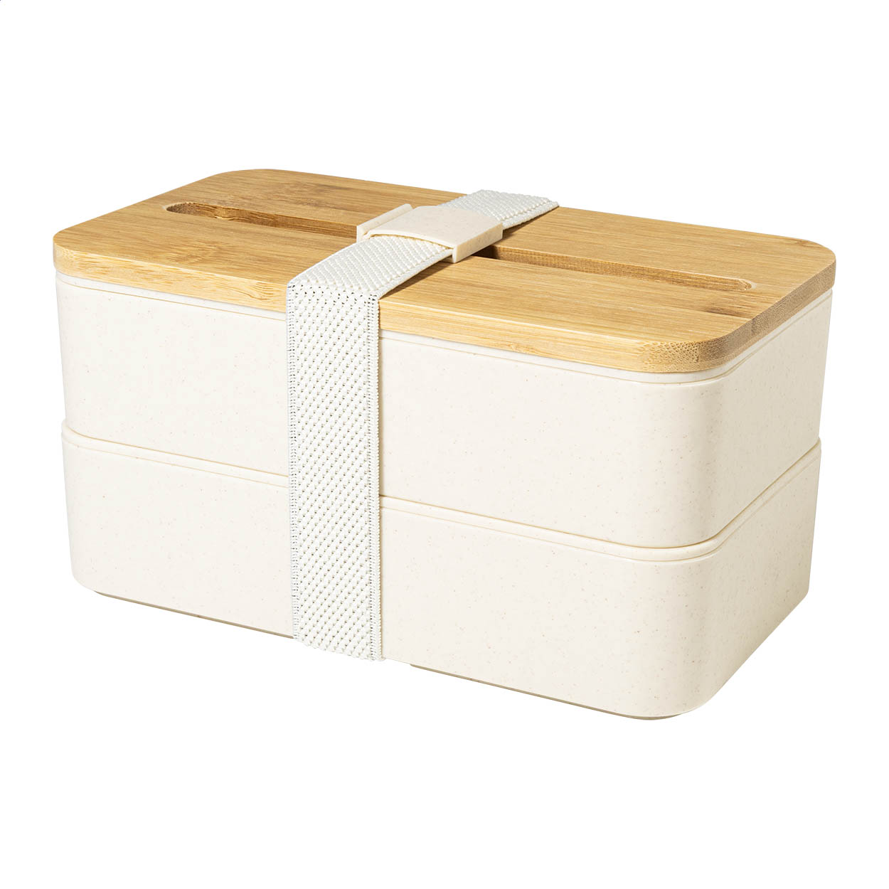 Lunch box Laksa personnalisée en PP avec couverts et couvercle bambou