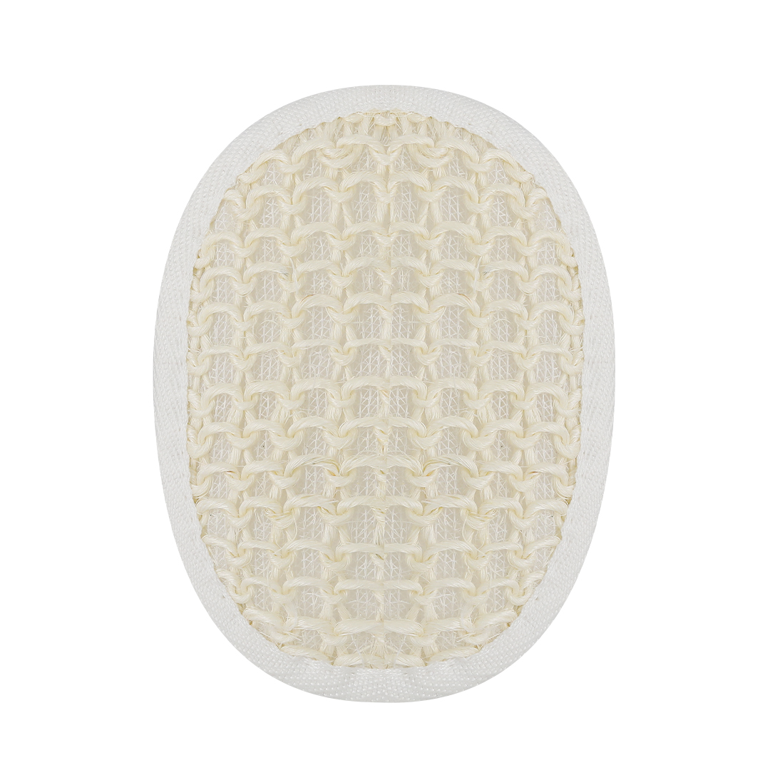 Éponge exfoliante à main en coton - Saint-Parres-aux-Tertres imprimé avec logo