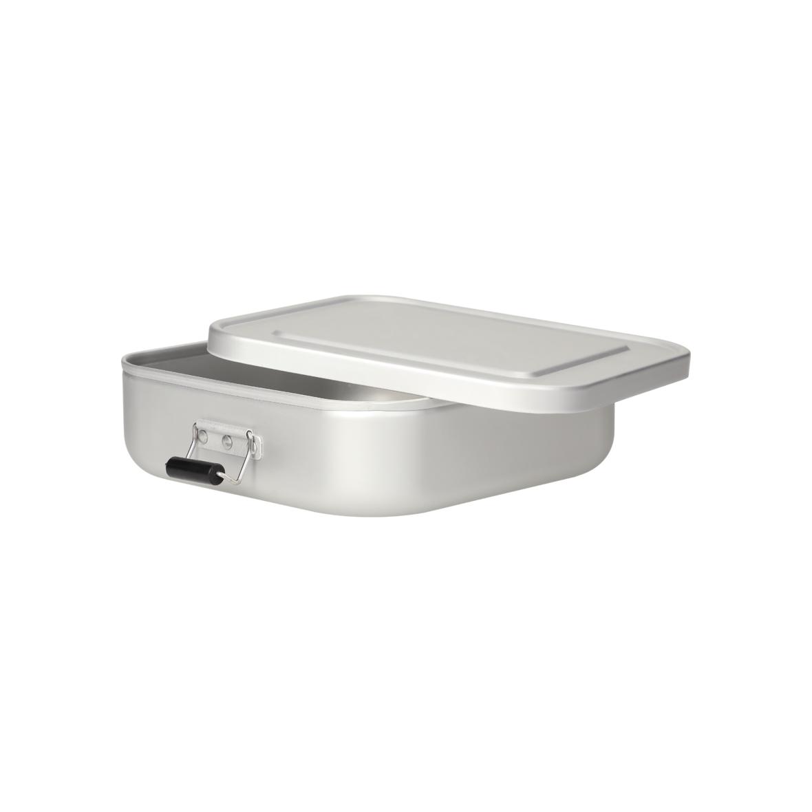 Aluminium Quadratische Snackbox mit Klemmverschlüssen - Bad Staffelstein