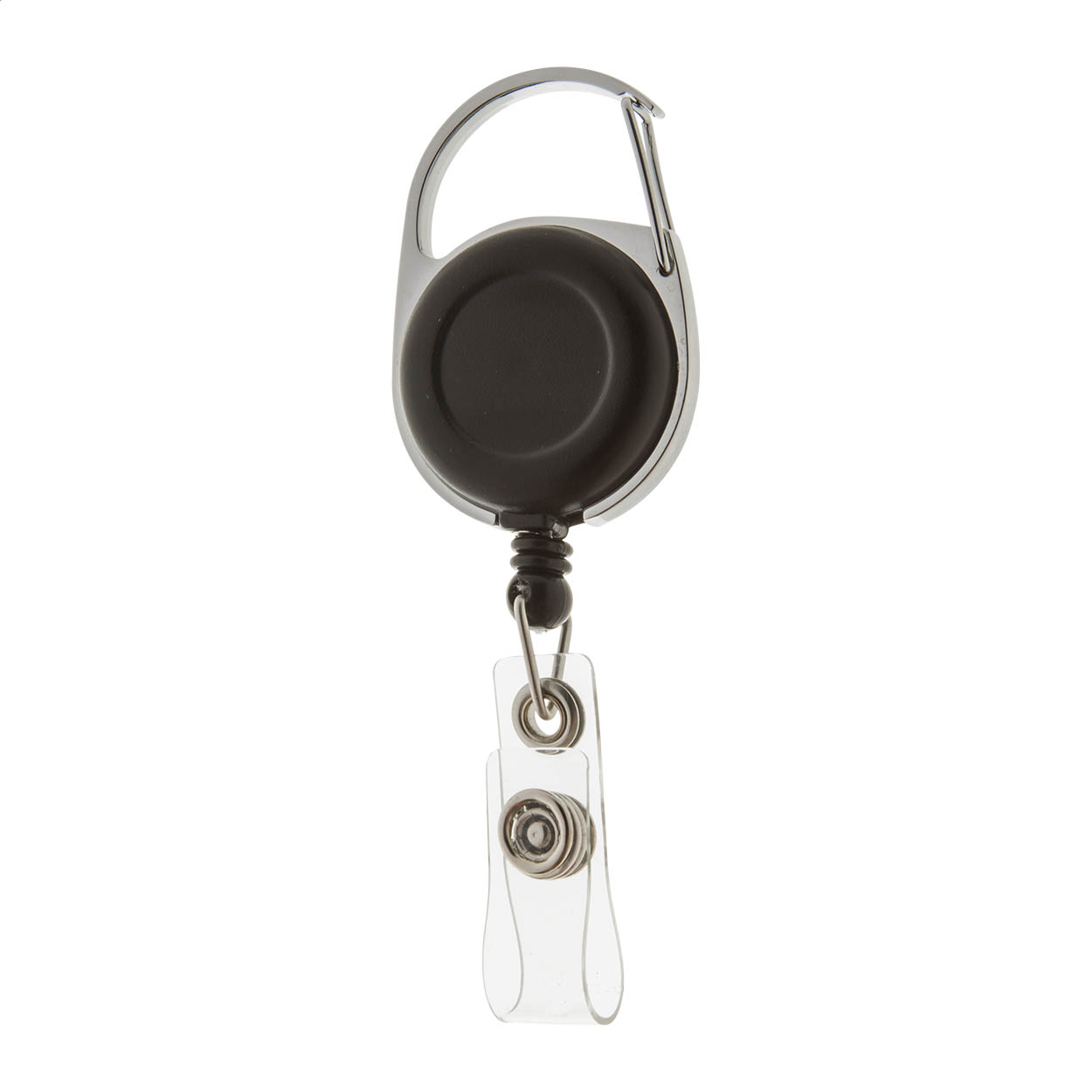 Porte-badge Hooky personnalisé en métal et plastique, enrouleur et mousqueton