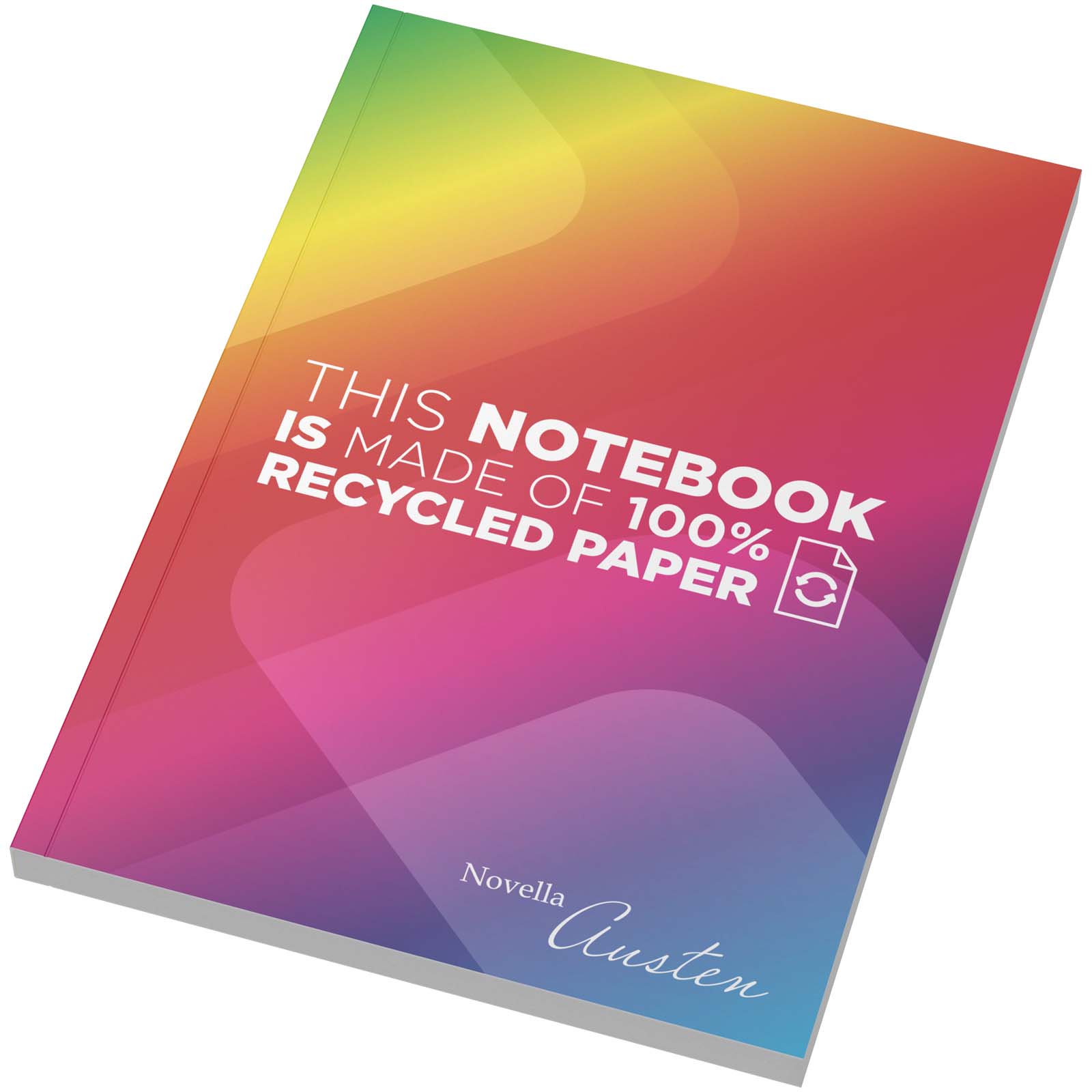 Novella Austen A5 Notizbuch mit Recycling-Softcover – 100 linierte Seiten