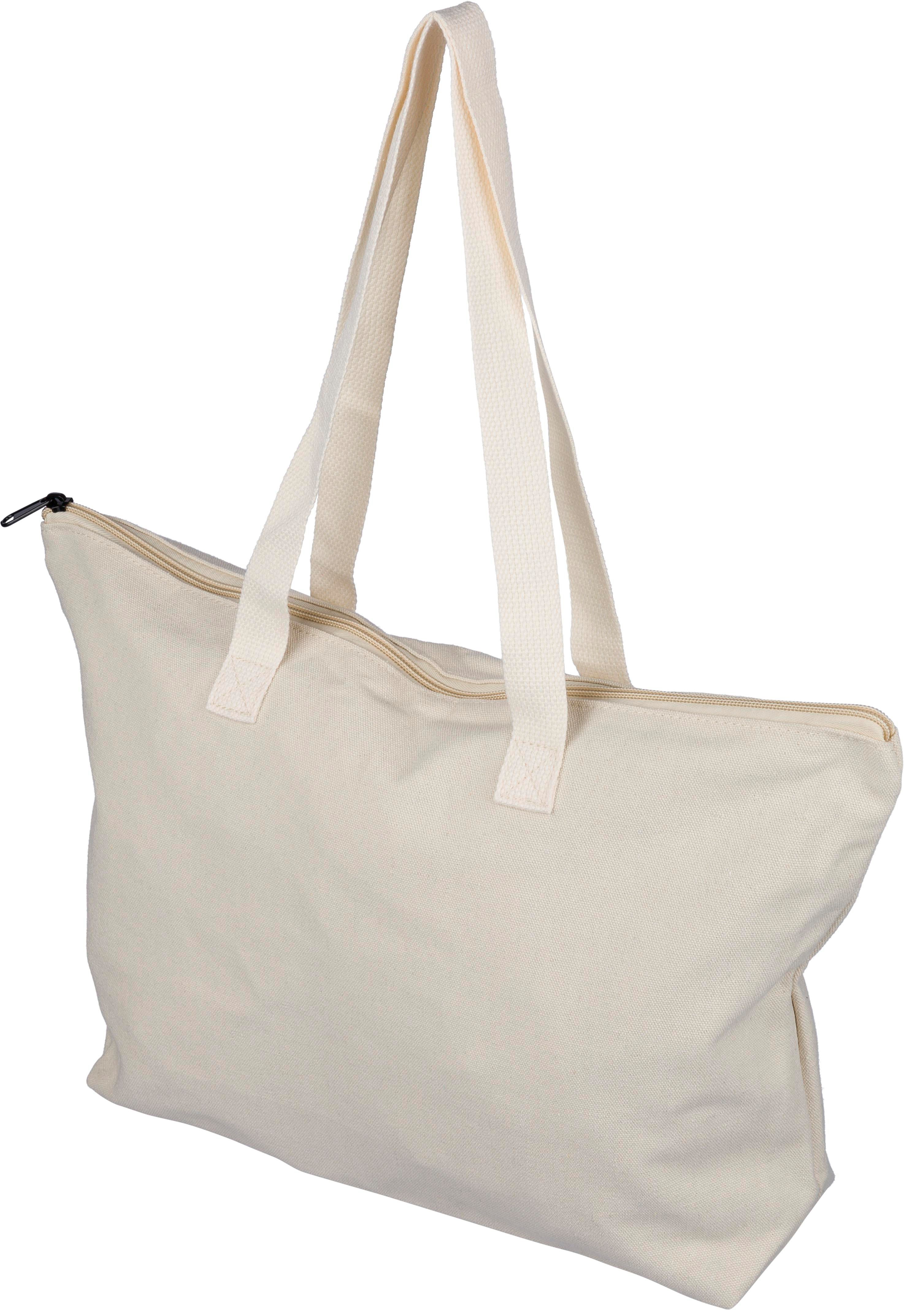 Recycelte Poly-Baumwolltasche mit Reißverschluss - Recklinghausen