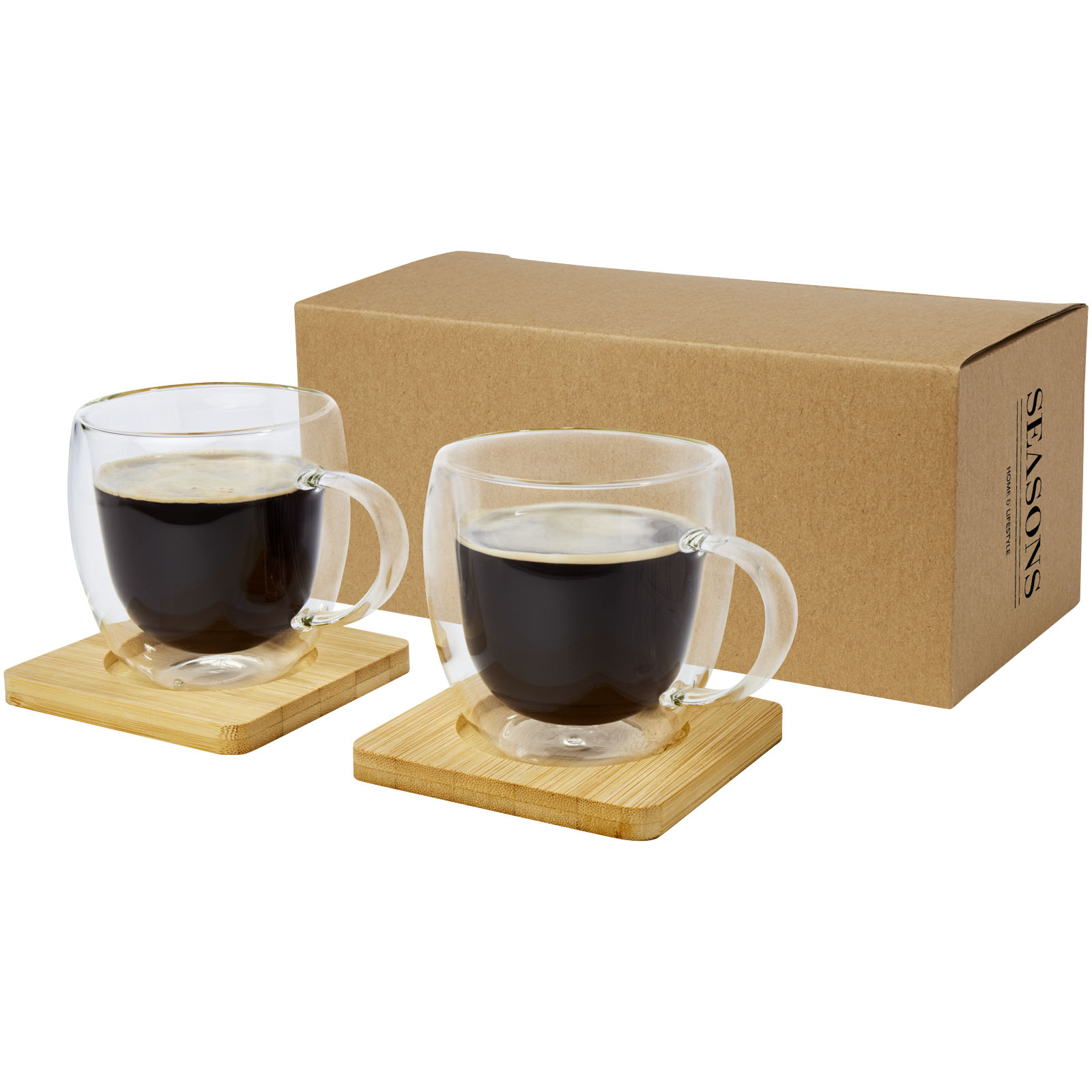 BambooCo Glasbecher-Set mit Thermowand - Hohenmölsen