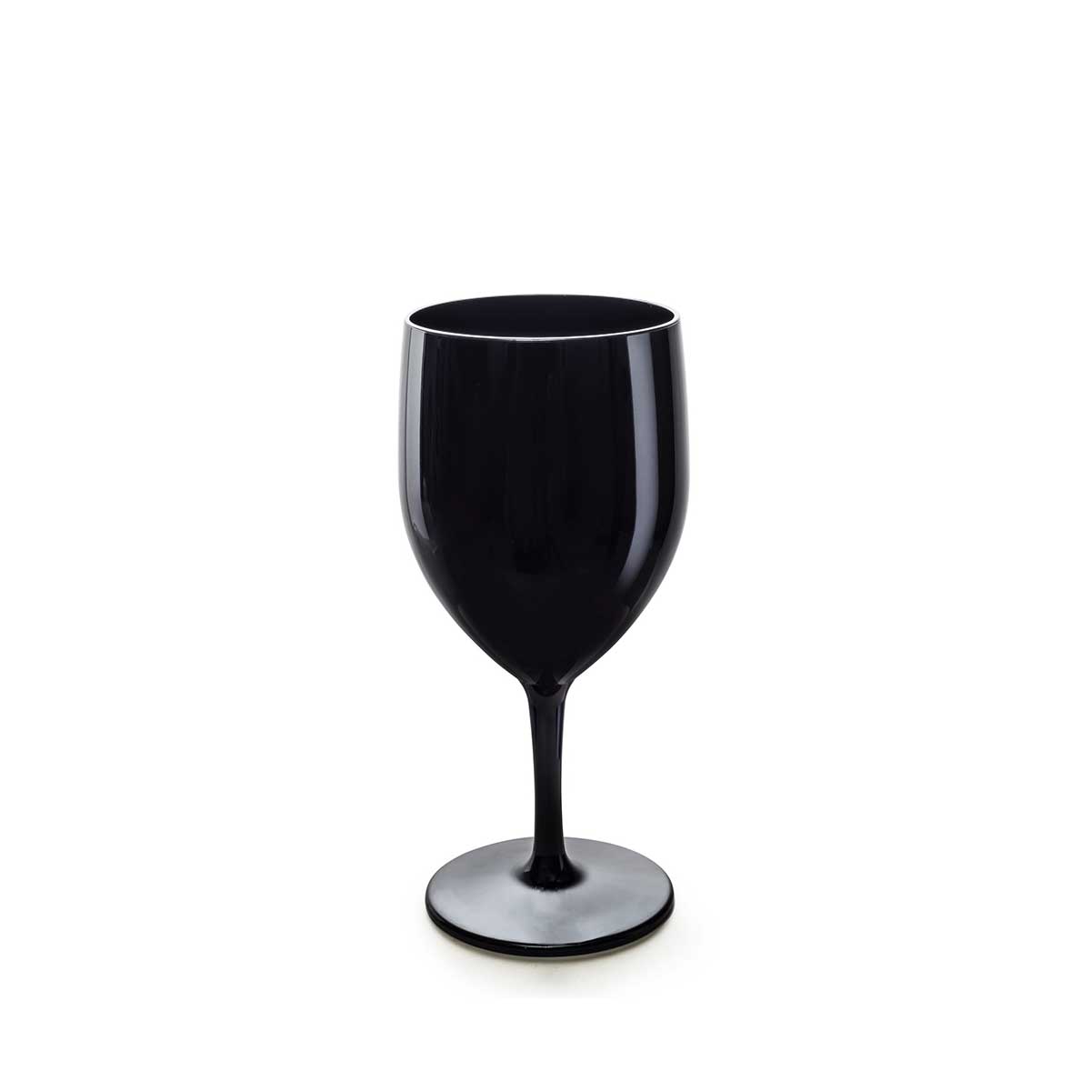 Verre à vin sur pied noir personnalisé 270ml - Volta