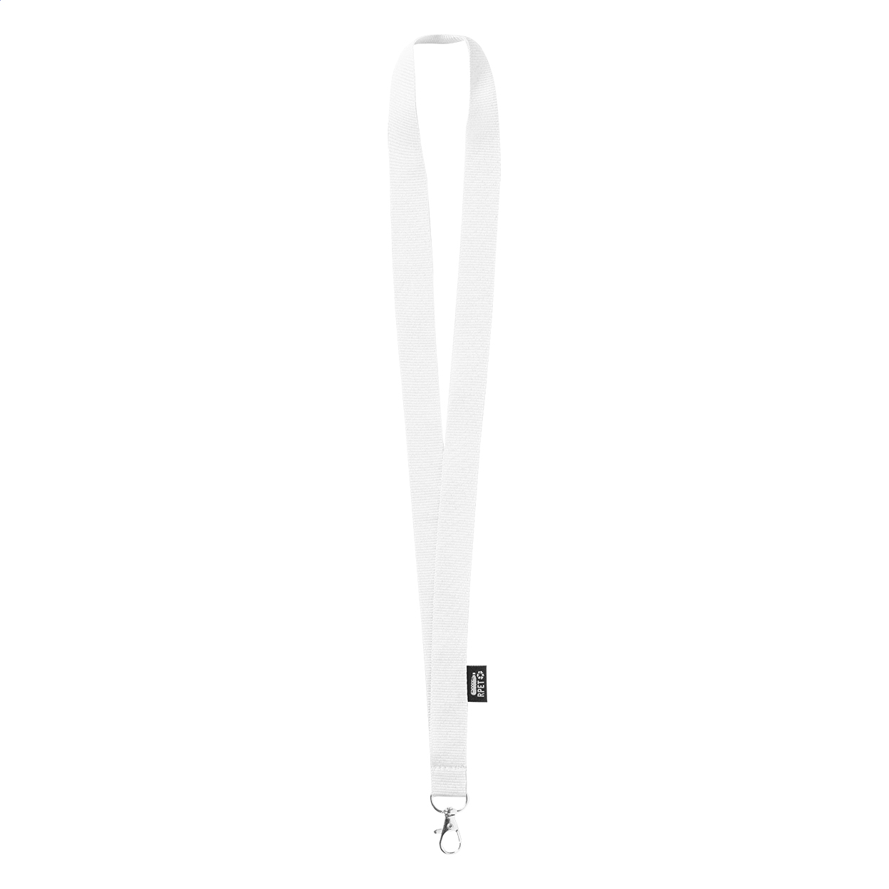 Lanyard Larpet personnalisé en polyester RPET avec mousqueton métal