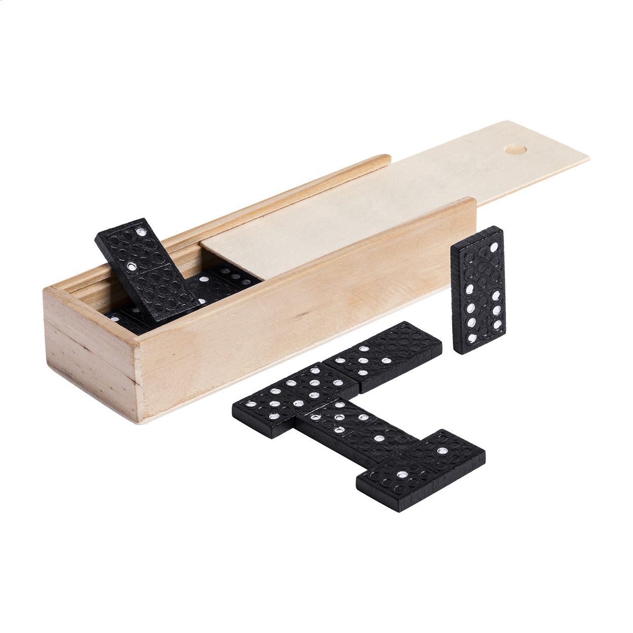 Blamino Dominospiel mit 28 Steinen in Holzbox mit Ihrem Logo